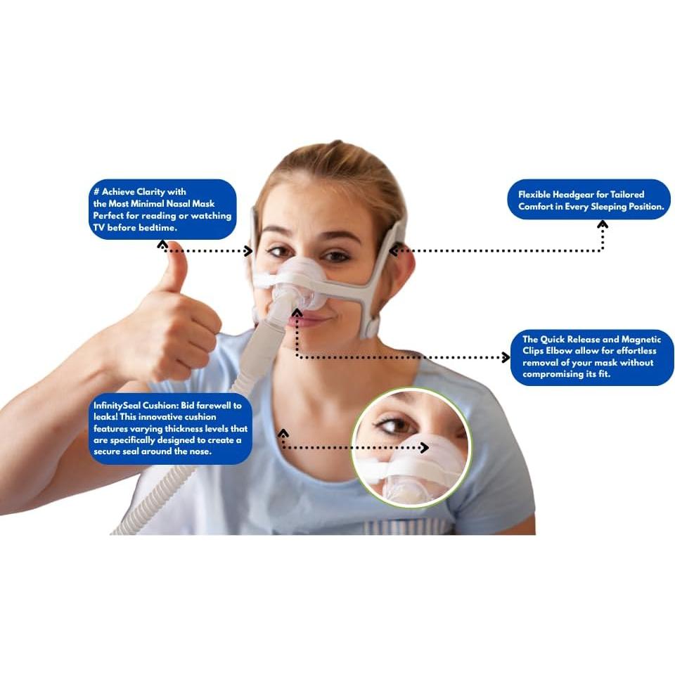 Máscara Nasal CPAP N20 Mediana - Silicona Suave y Ajustable