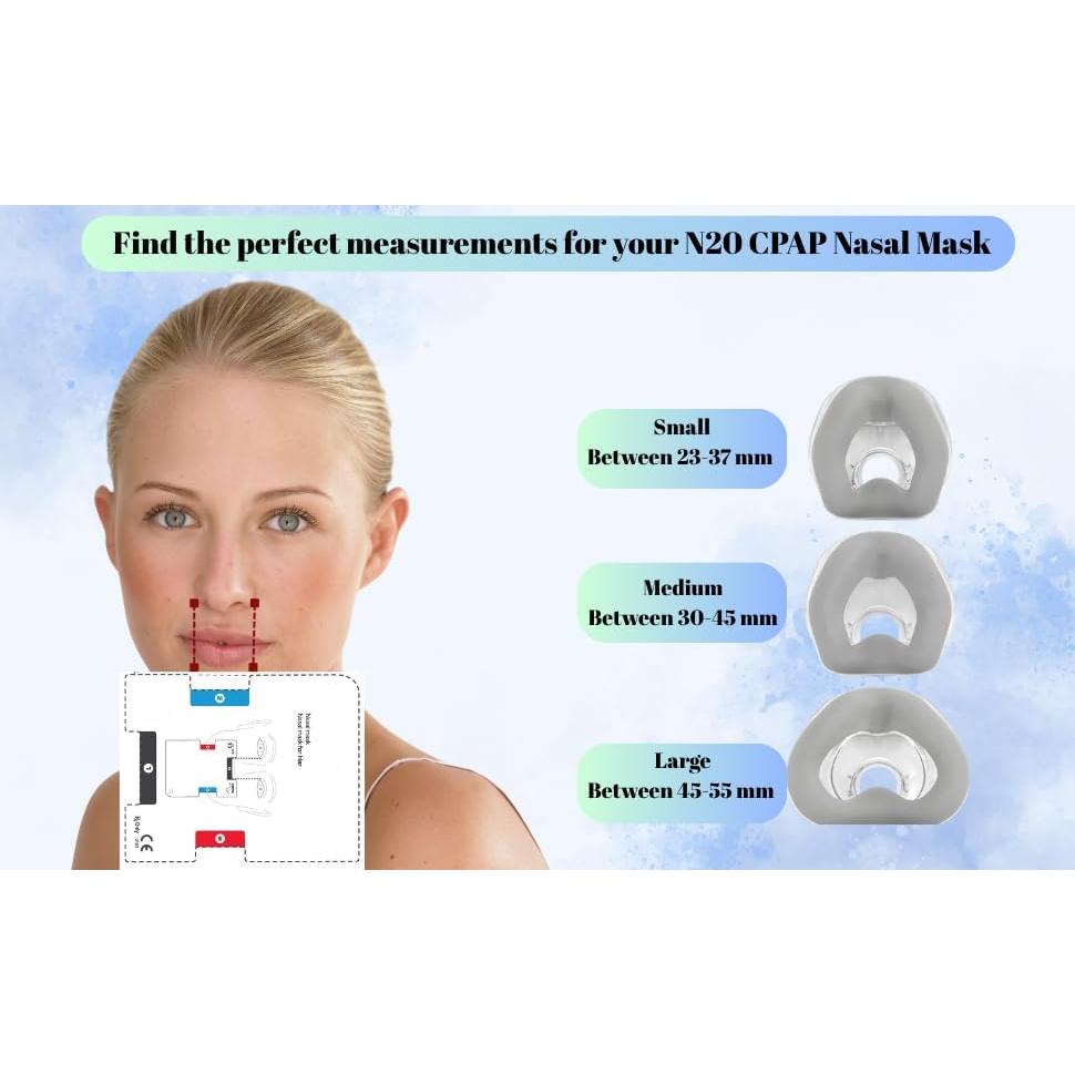 Máscara Nasal CPAP N20 Mediana - Silicona Suave y Ajustable