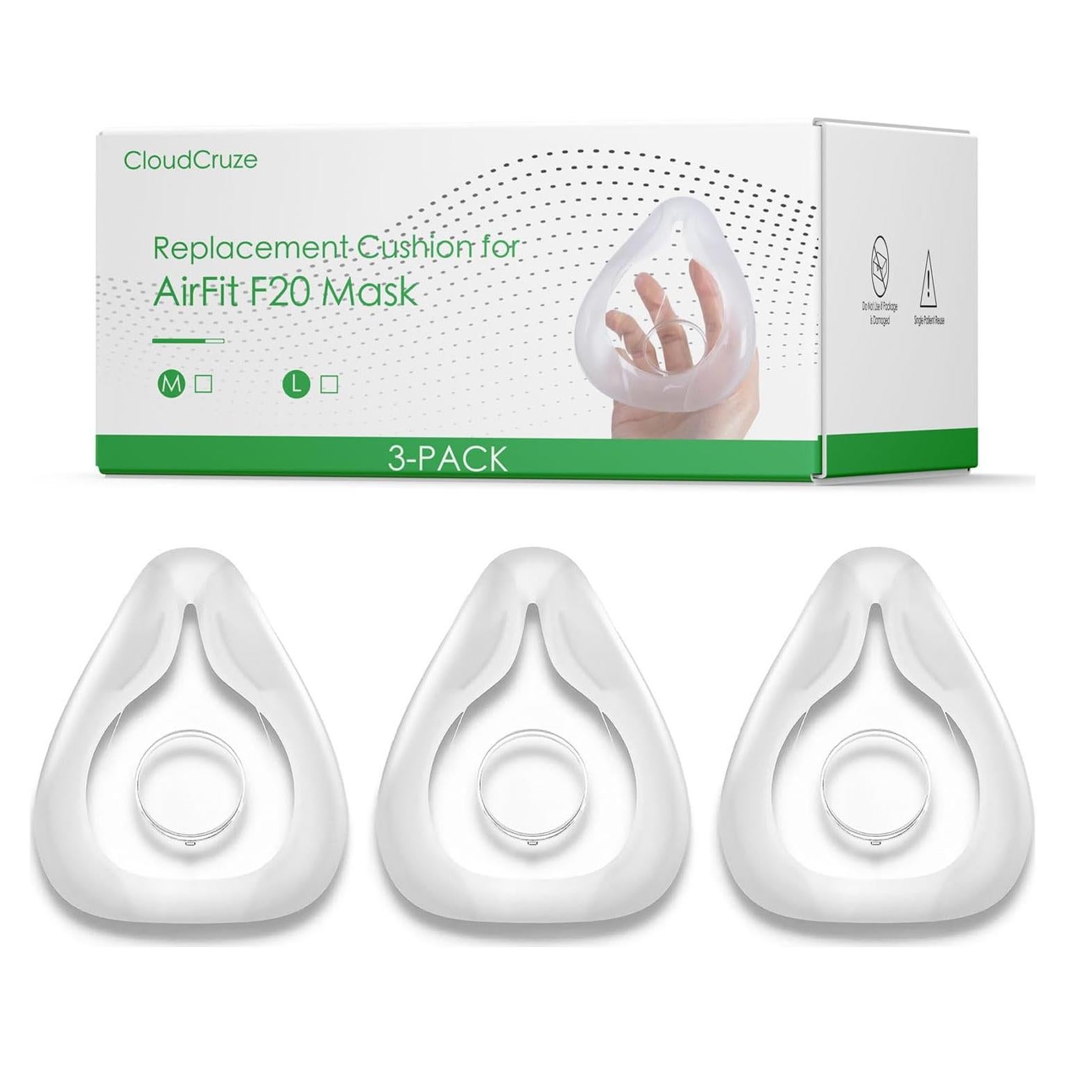 Cojín de Reemplazo ResMed AirFit F20 Grande - Paquete de 3