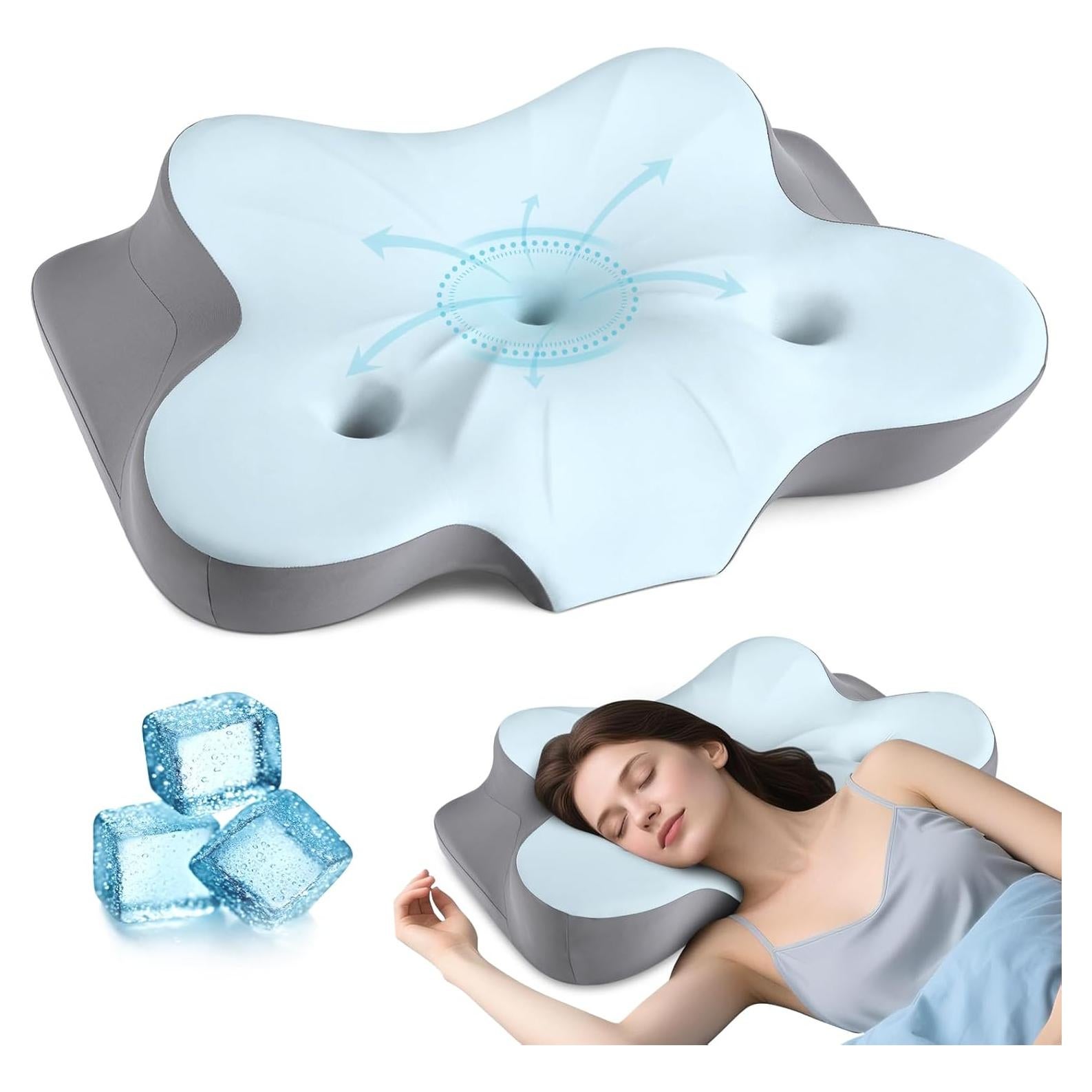 Almohada Cervical HOBEST KH-1558 Espuma con Memoria 62x38cm