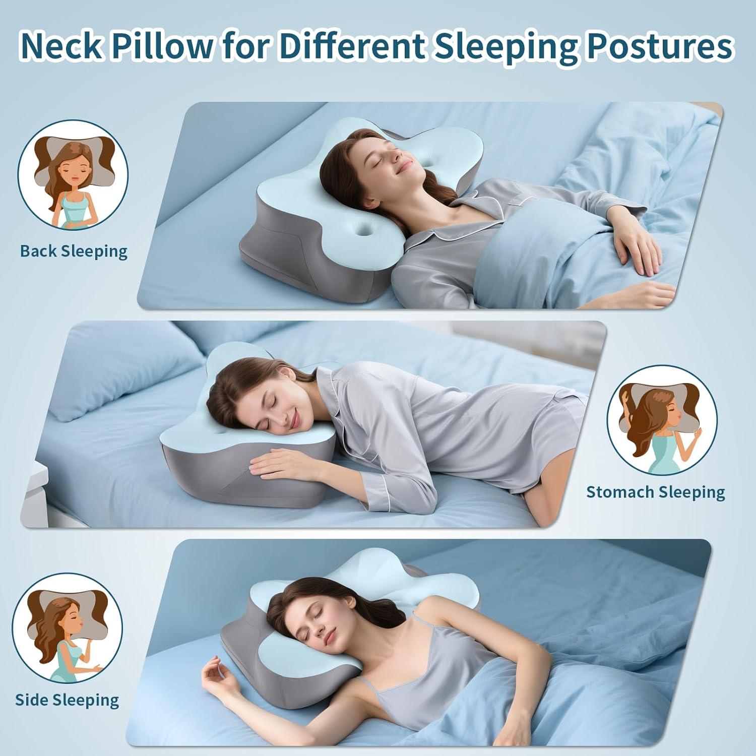 Almohada Cervical HOBEST KH-1558 Espuma con Memoria 62x38cm
