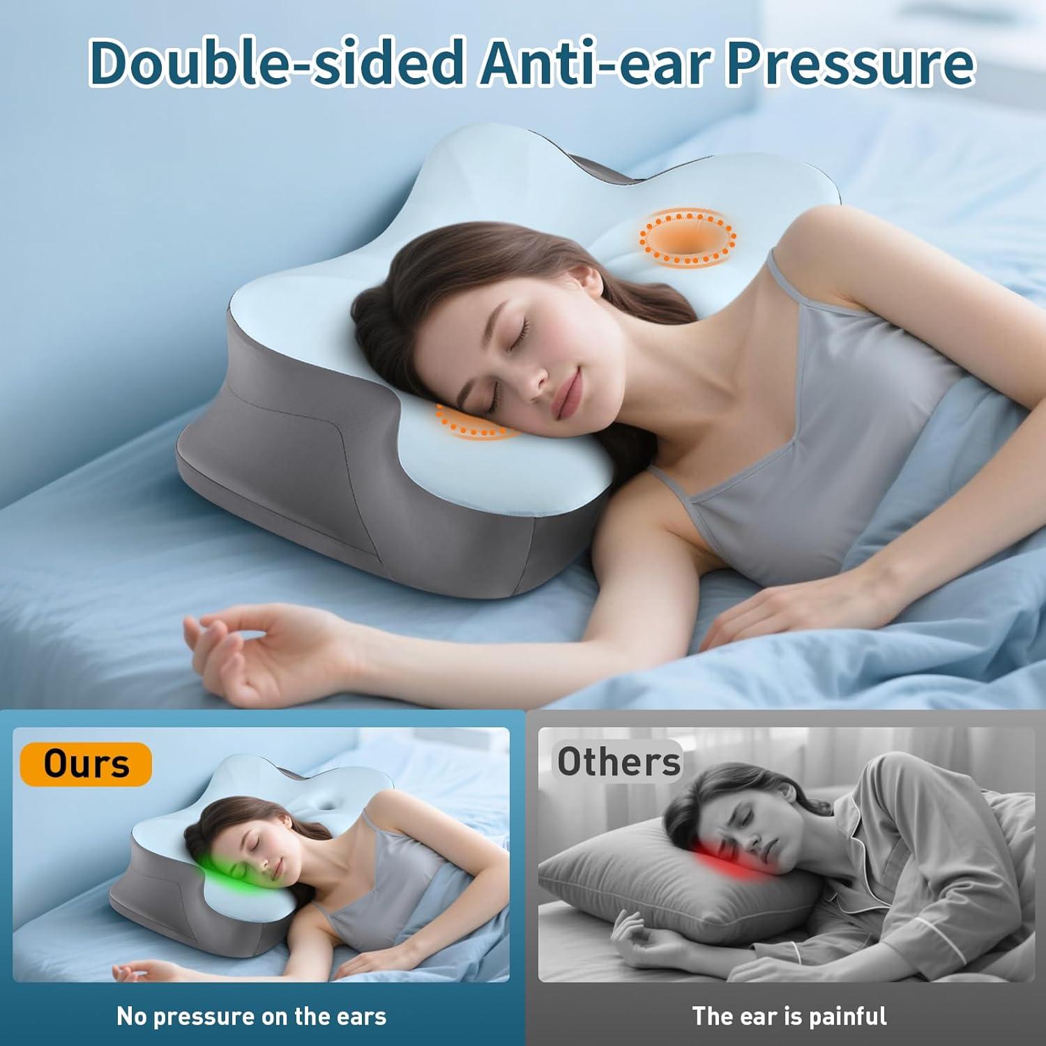 Almohada Cervical HOBEST KH-1558 Espuma con Memoria 62x38cm