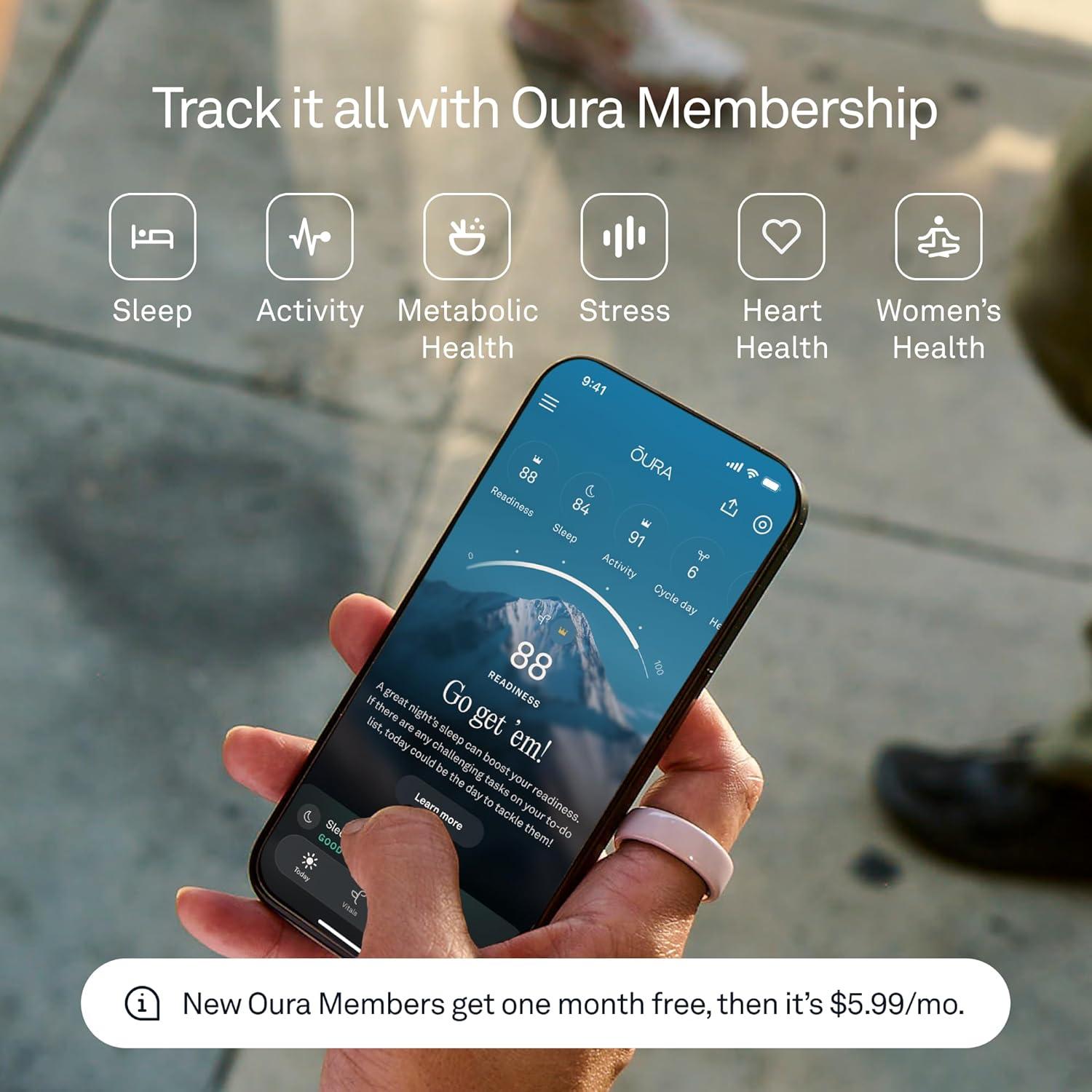 Anillo Oura 4 Cerámico Pétalo - Tamaño 7 - Salud y Actividad