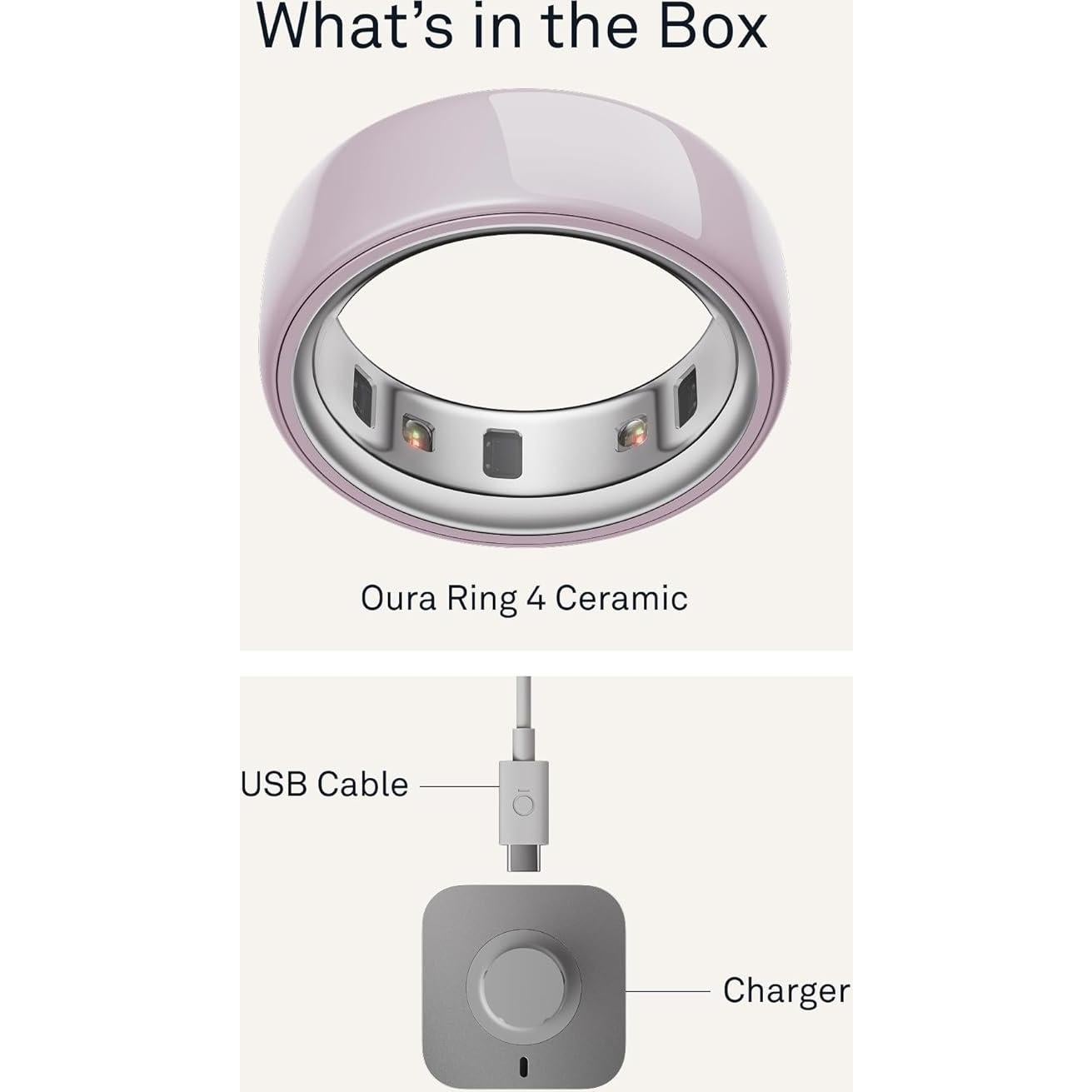 Anillo Oura 4 Cerámico Pétalo - Tamaño 7 - Salud y Actividad