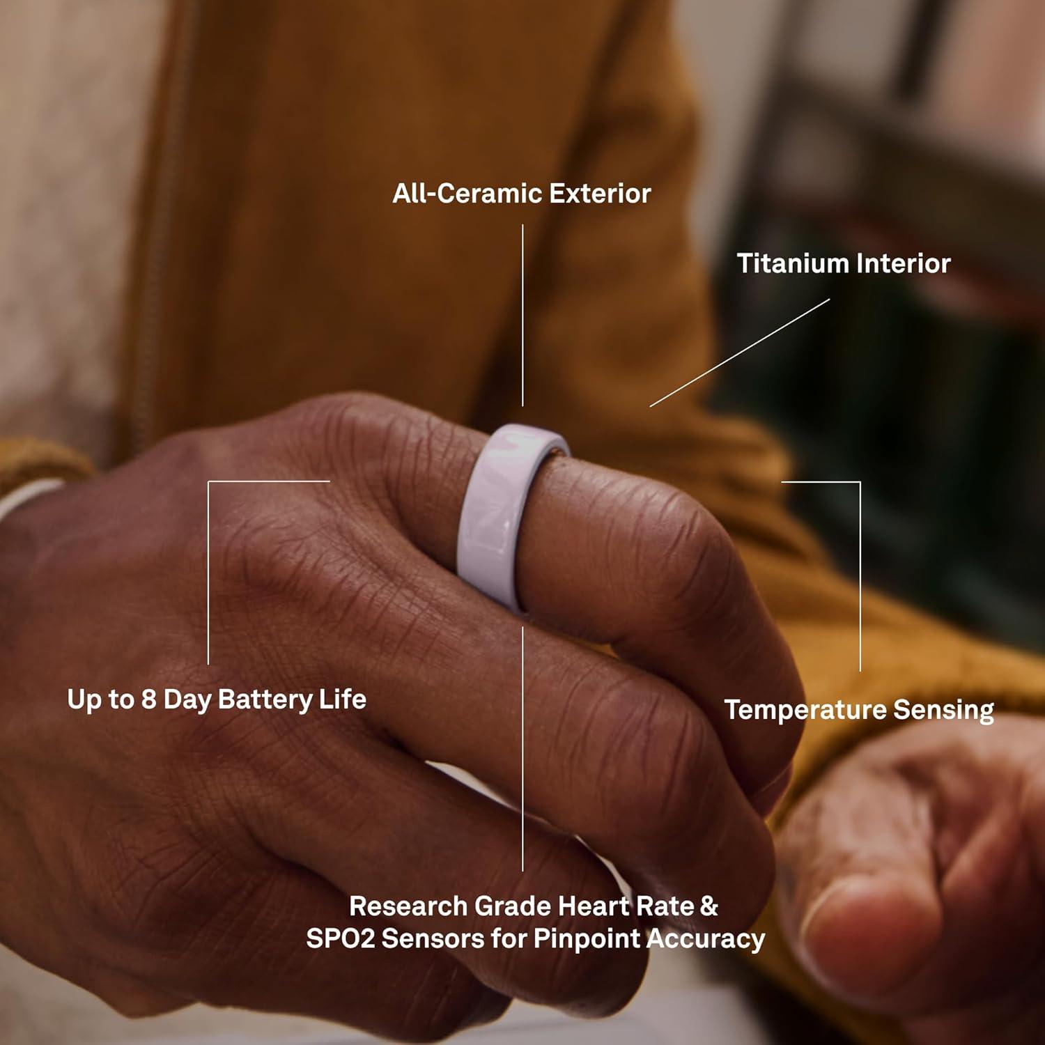 Anillo Oura 4 Cerámico Pétalo - Tamaño 7 - Salud y Actividad