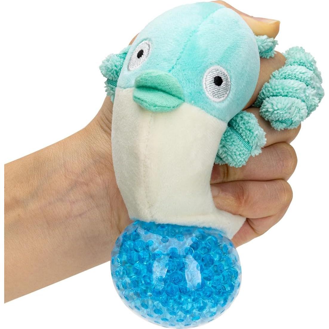 Bola de Estrés Squishy con Cubierta de Peluche - Pez Globo