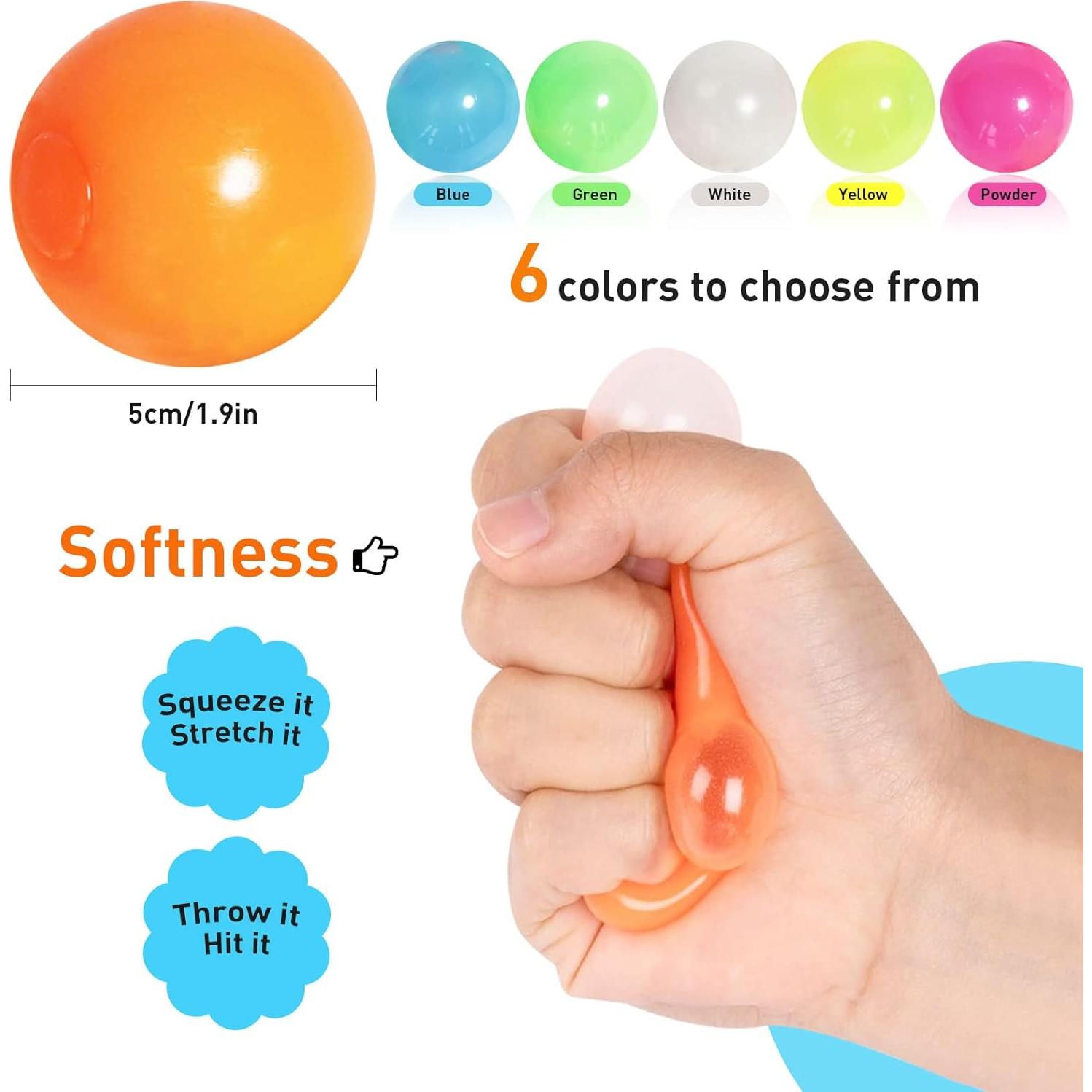 4 Bolas Adhesivas Brillantes QETRABONE para Alivio de Estrés