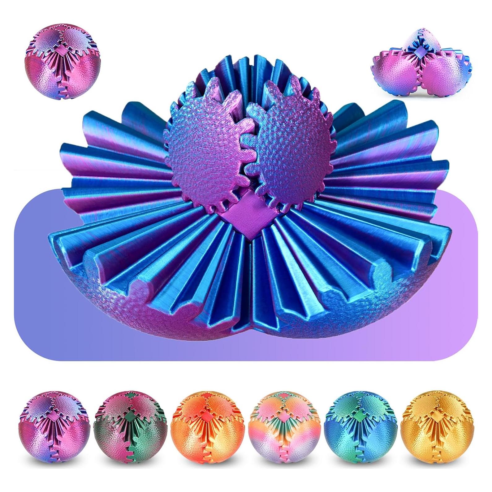 Esfera Antiestrés Gear Ball Fidget Olee Odee 6.35 cm Ombre Púrpura