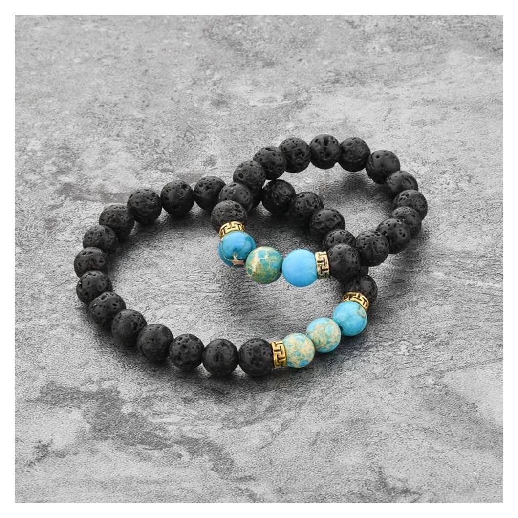 Pulsera difusora de aceites esenciales Mystiqs - Lava volcánica