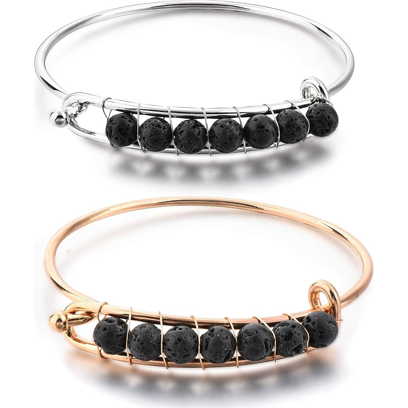 Pulsera de Lava y Oro Mystiqs Difusor de Aceites Esenciales