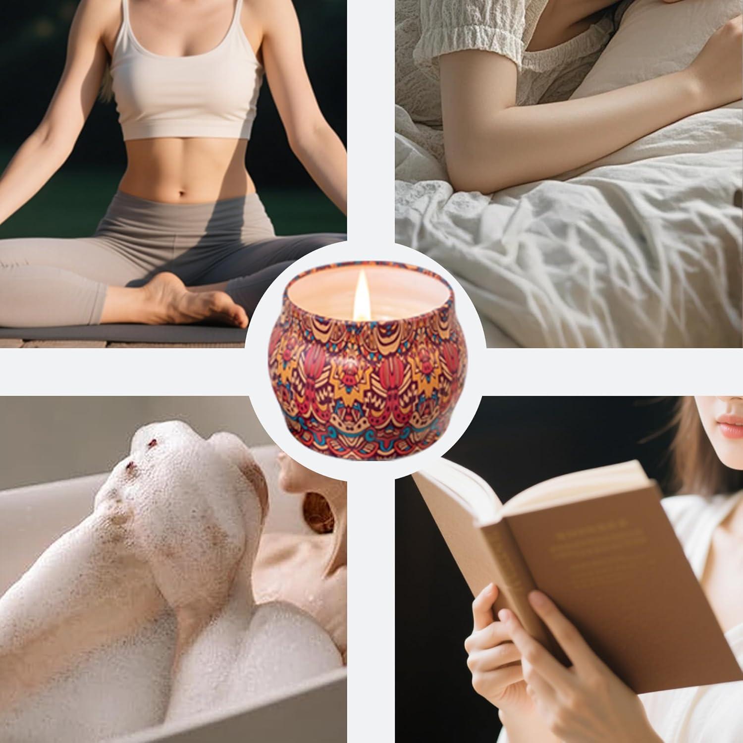 Juego de 4 Velas Aromáticas Topadorn - Cera de Soja 113g