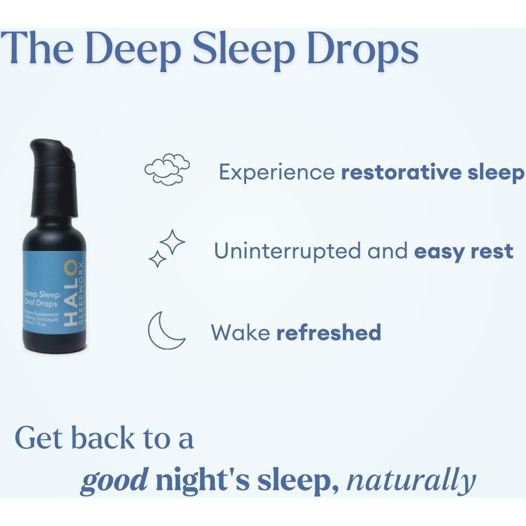 Gotas Orales de Sueño Profundo HALO - 30ml - Natural y No Adictivo