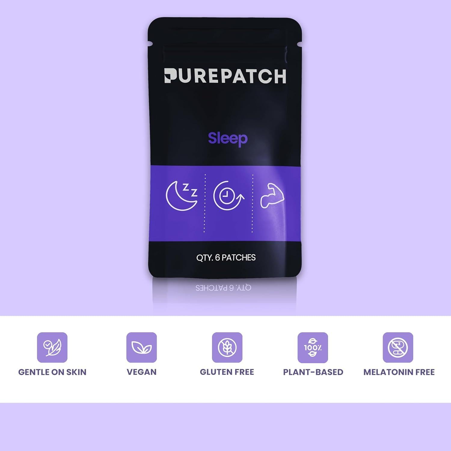 Parchas Veganas para Dormir Pure Patch - 12 Parchas de Glicinato