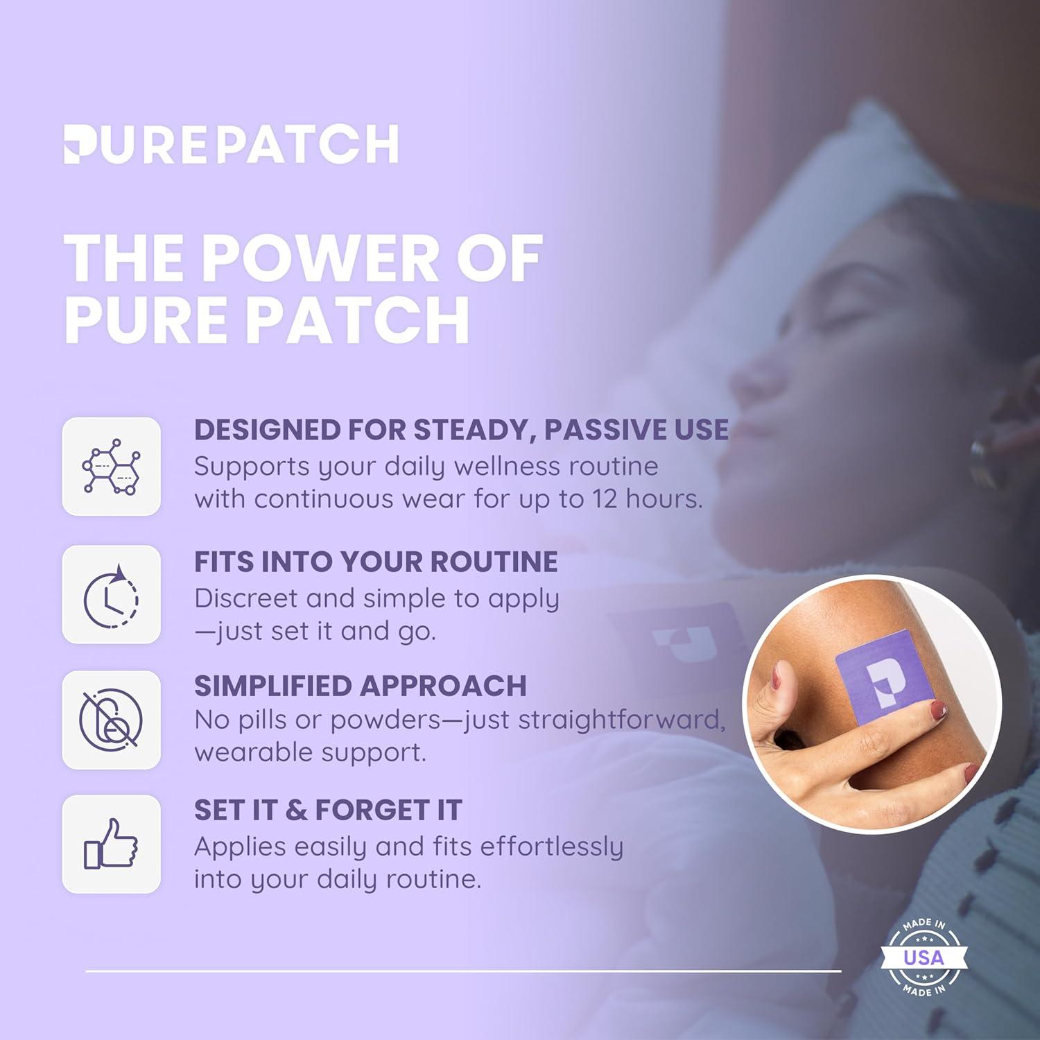 Parchas Veganas para Dormir Pure Patch - 12 Parchas de Glicinato