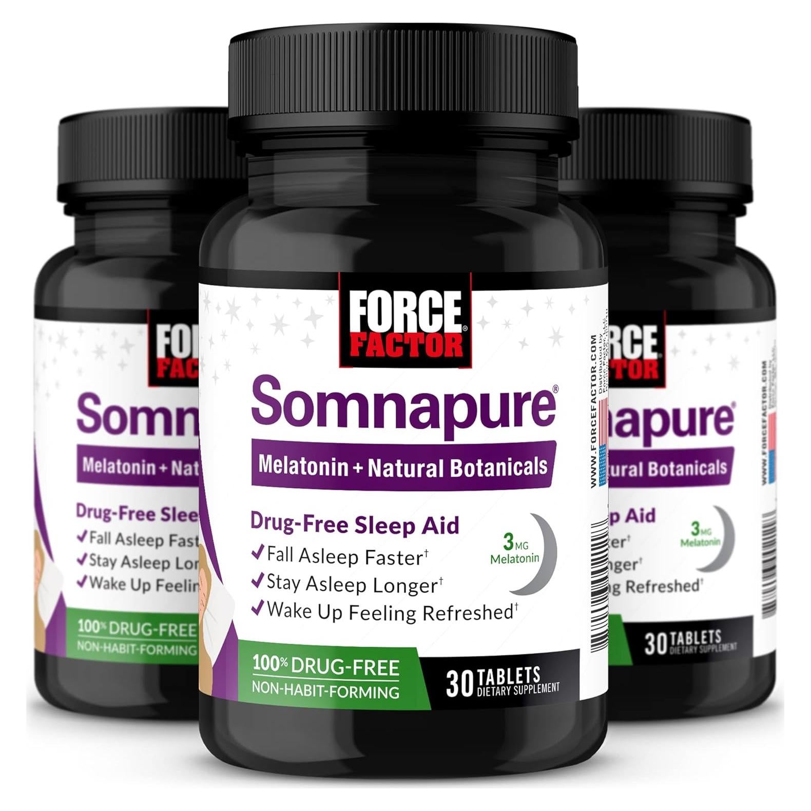 Somnapure Force Factor 90 Tabletas - Suplemento para Dormir