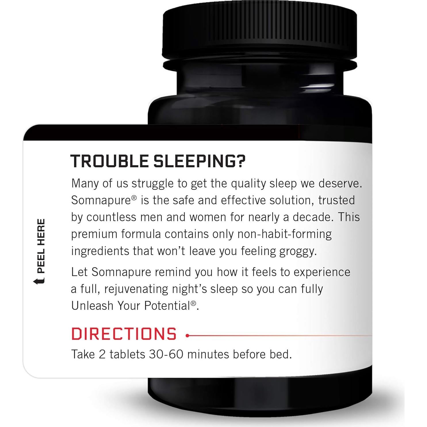 Somnapure Force Factor 90 Tabletas - Suplemento para Dormir