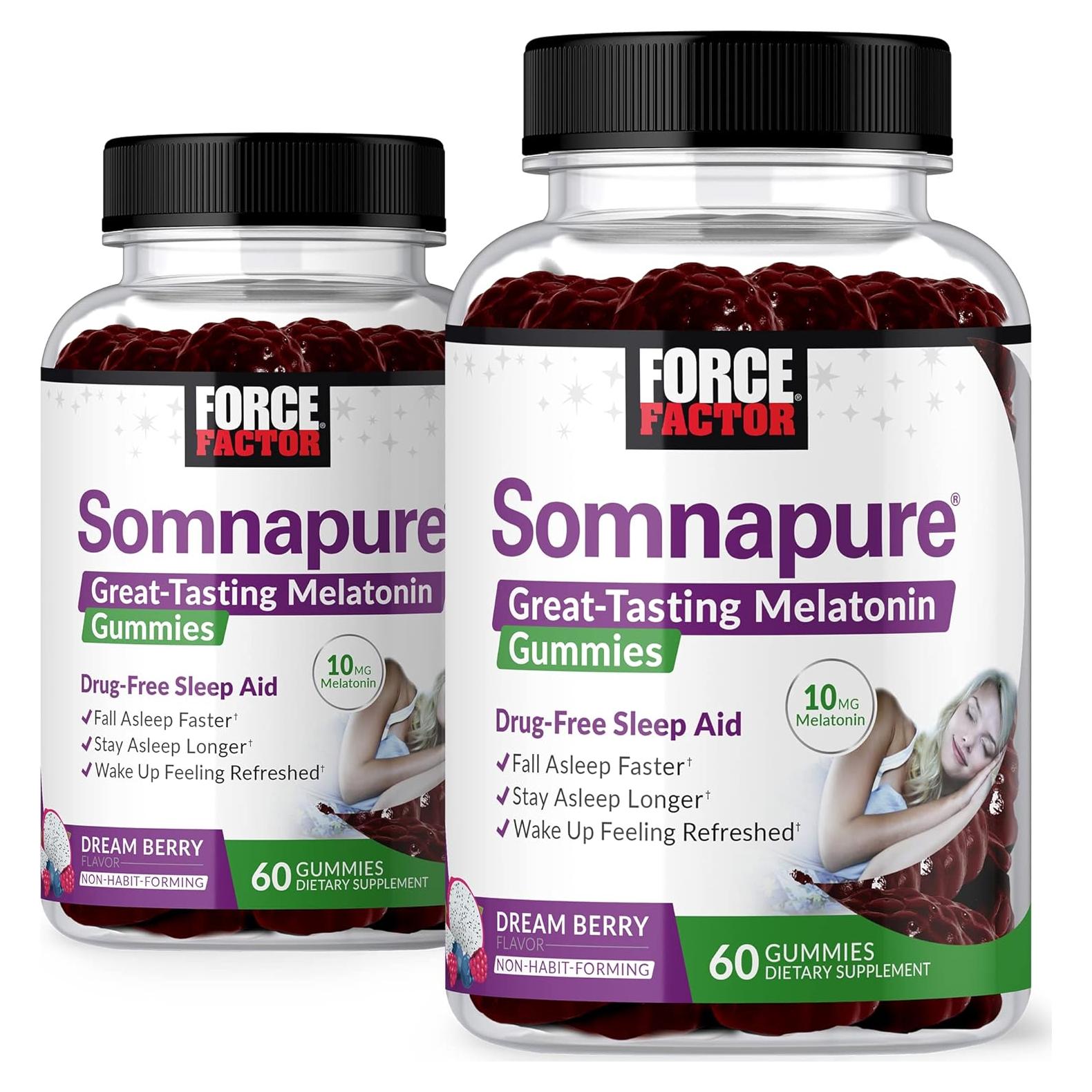Gomitas de Melatonina Somnapure FORCE FACTOR 10mg 120u