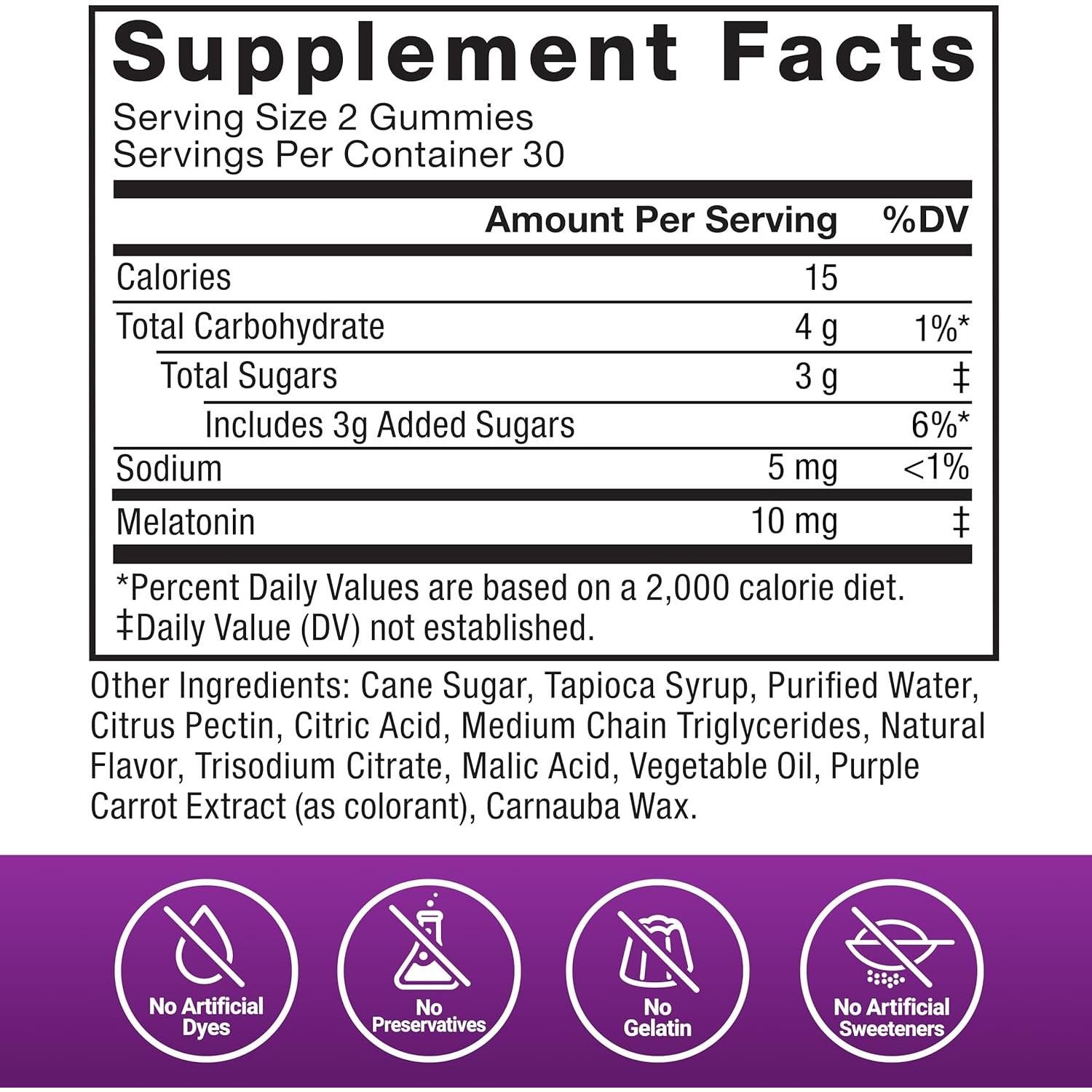 Gomitas de Melatonina Somnapure FORCE FACTOR 10mg 120u