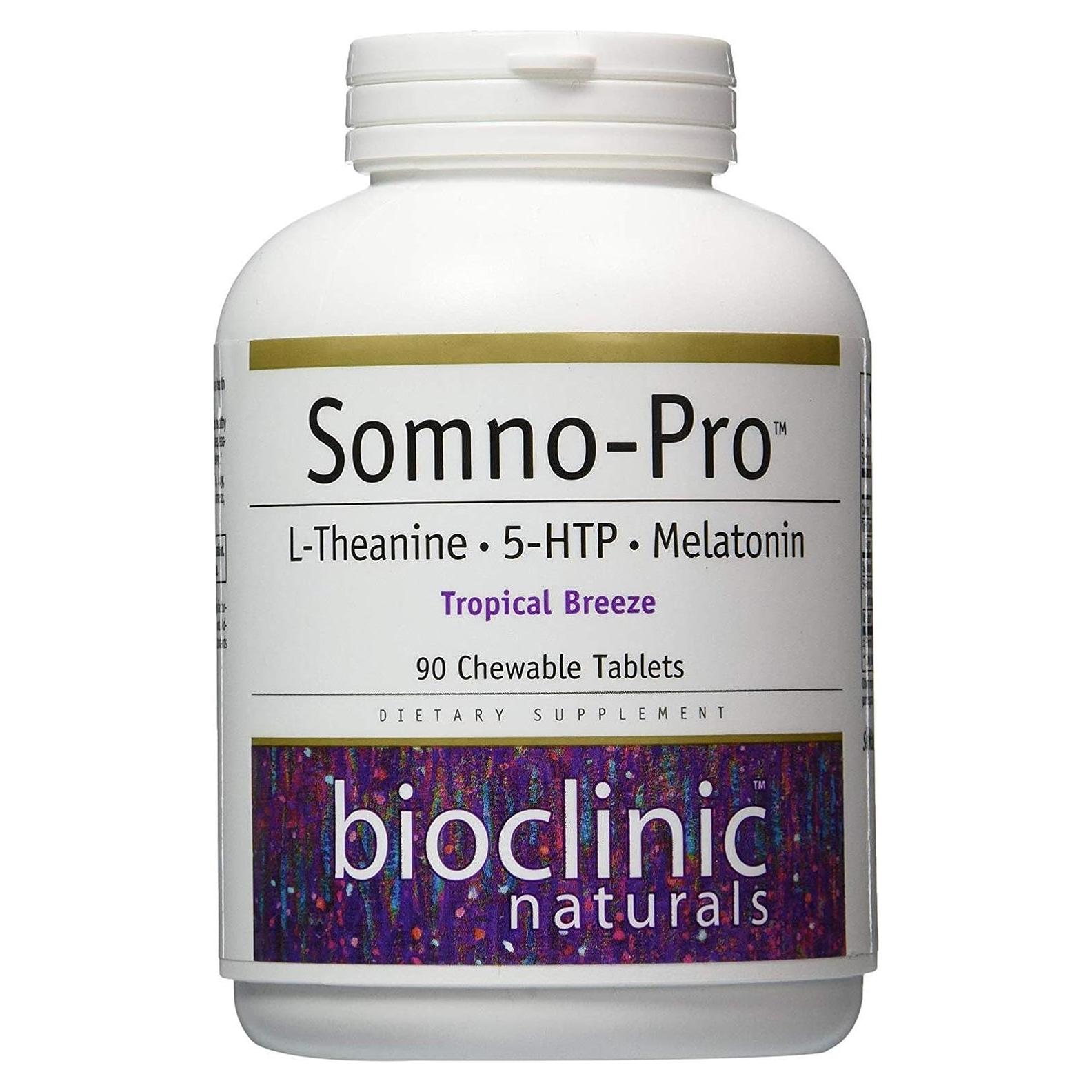 Suplemento para el Sueño Bioclinic Naturals Somno-Pro 90 Tabletas Masticables Brisa Tropical