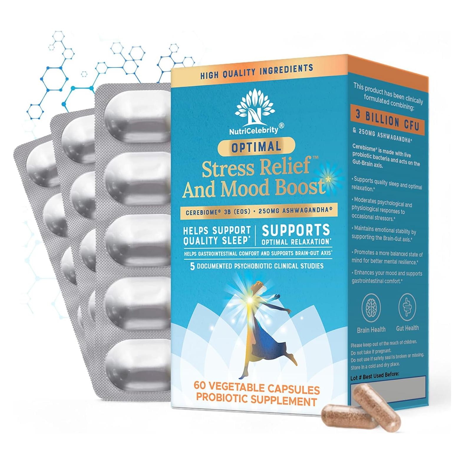 Suplemento Probiotico Nutricelebrity Alivio Estrés 60 Cápsulas