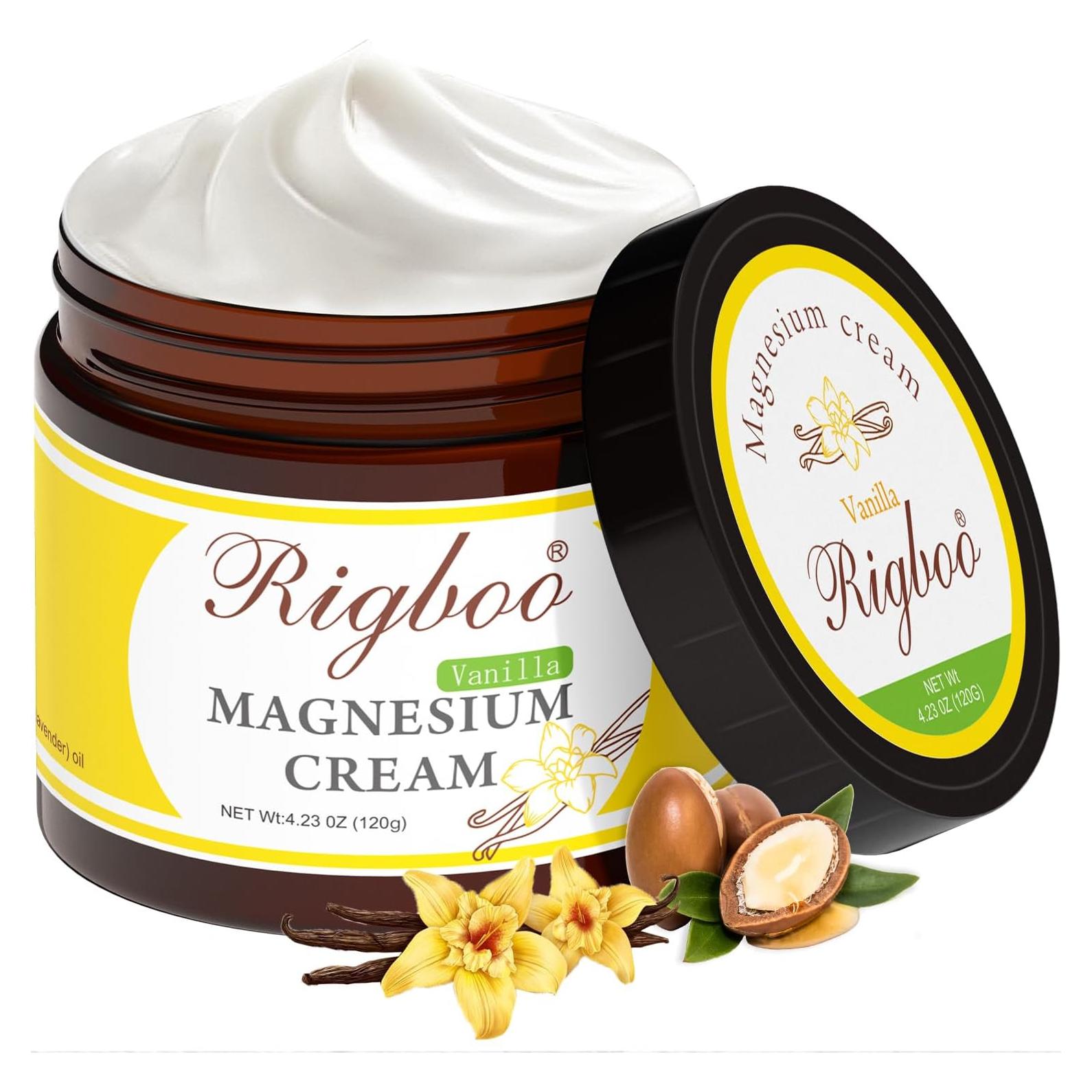 Crema de Magnesio RIGBOO 260mg Alivio y Relajación Vainilla