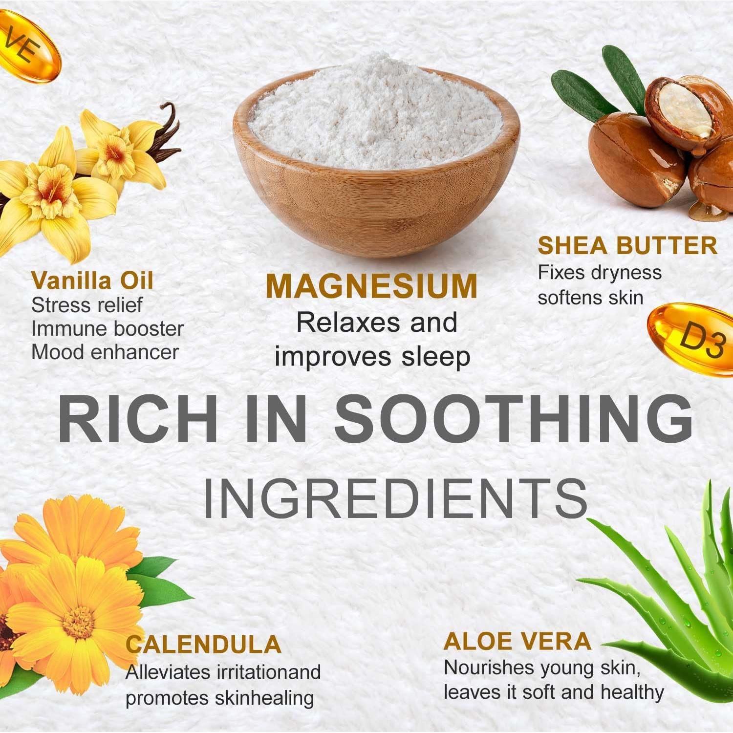 Crema de Magnesio RIGBOO 260mg Alivio y Relajación Vainilla