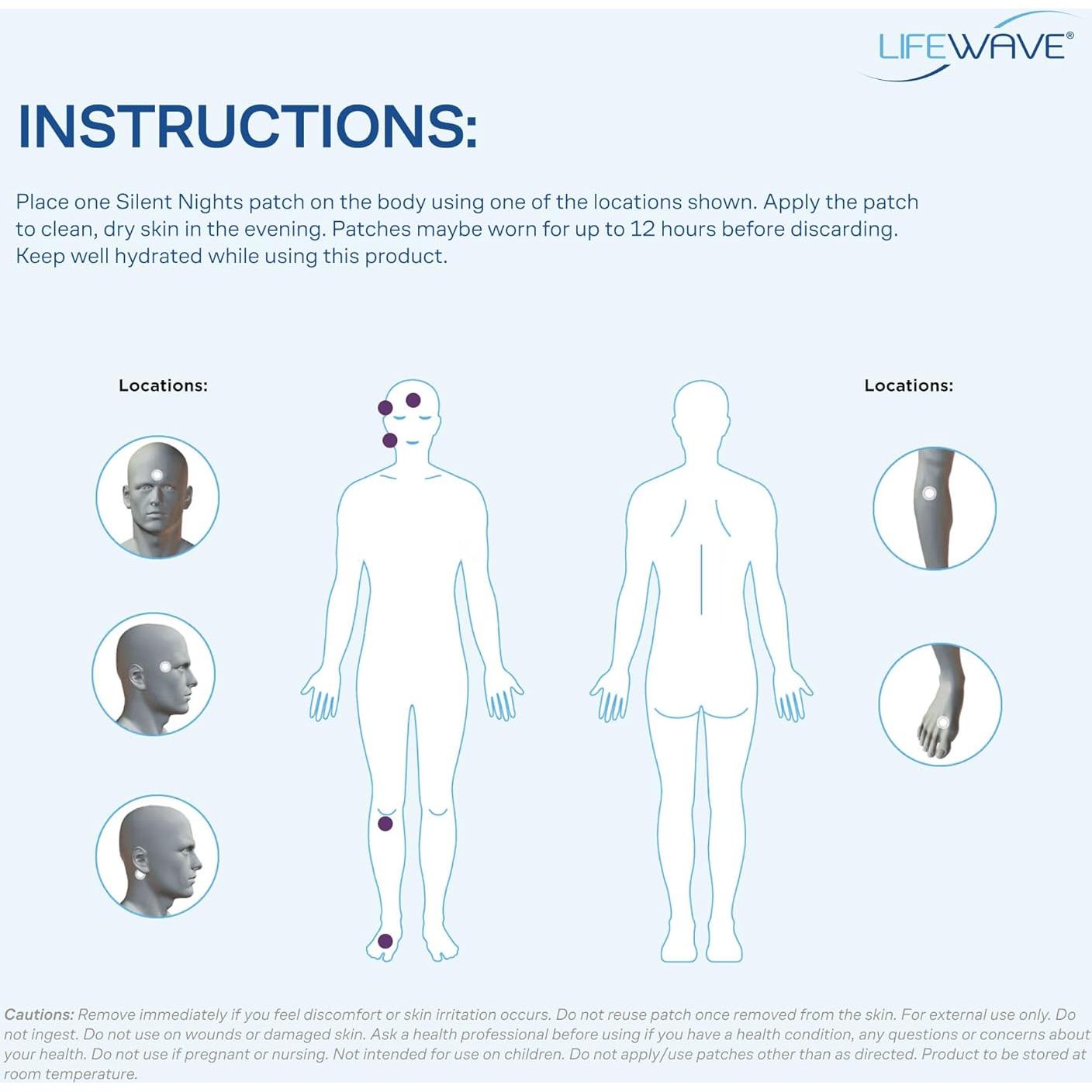 Parches de Sueño LifeWave Silent Nights - 30 Parches Sin Drogas