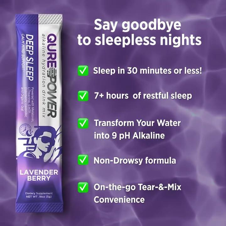 QURE Bebida para Sueño Profundo 15 Palitos con Melatonina