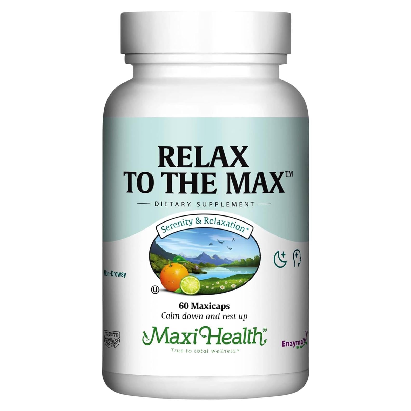 Suplemento Relajante Maxi Health 60 Cápsulas Vitamina C