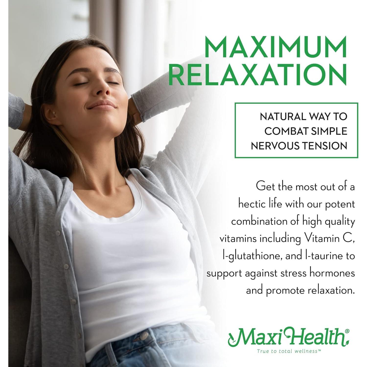 Suplemento Relajante Maxi Health 60 Cápsulas Vitamina C