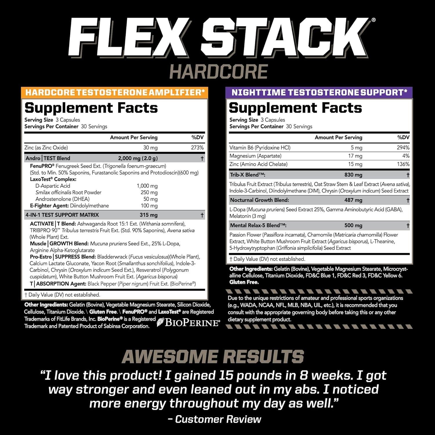 Suplemento PMD Sports Flex Stack Hardcore 90 Cápsulas