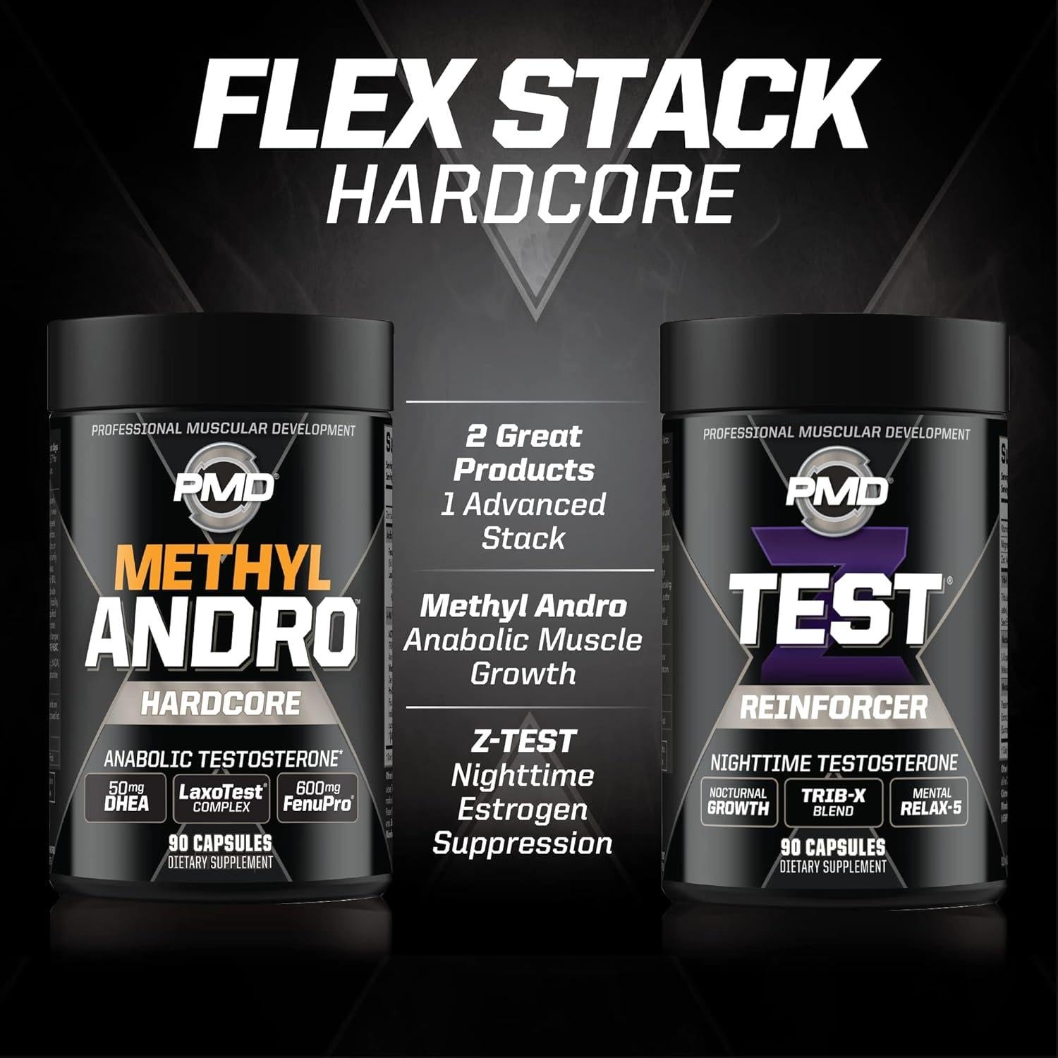 Suplemento PMD Sports Flex Stack Hardcore 90 Cápsulas