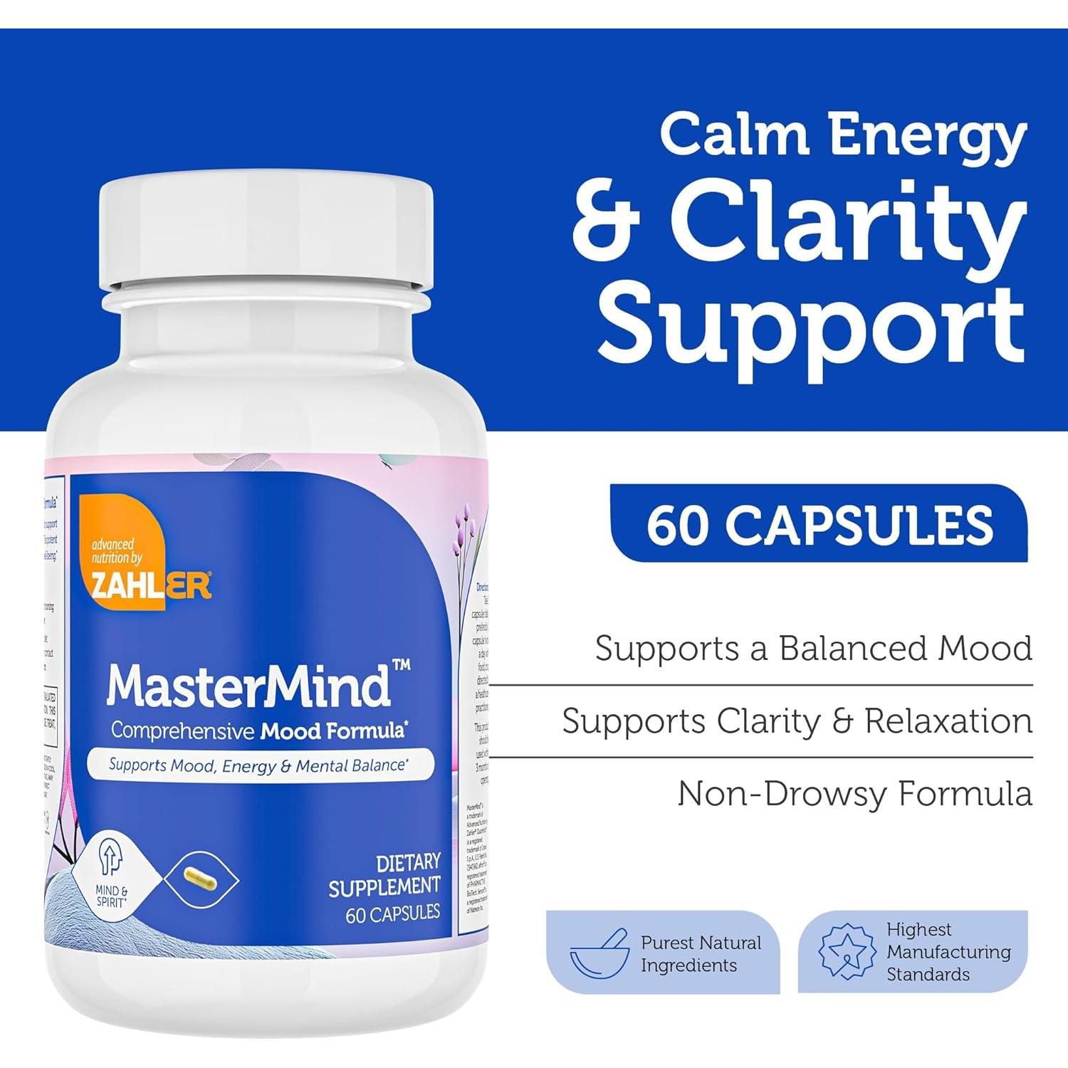 Zahler Mastermind 60 Cápsulas - Fómula Integral para el Estado de Ánimo