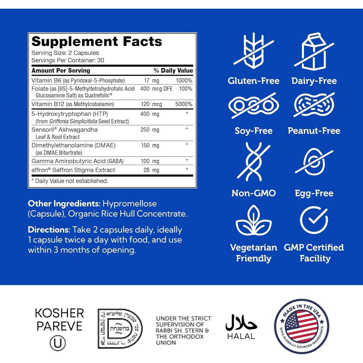 Zahler Mastermind 60 Cápsulas - Fómula Integral para el Estado de Ánimo