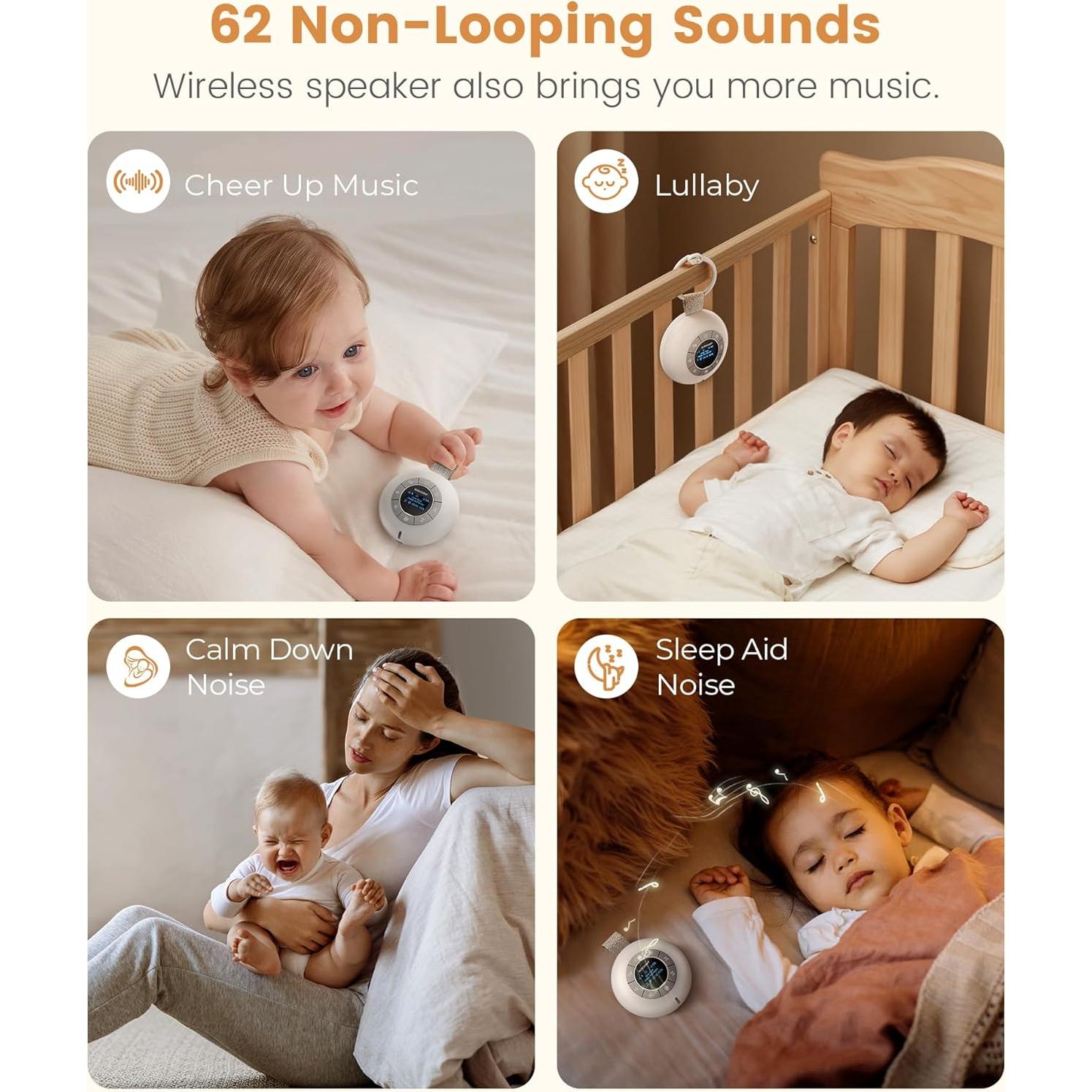 Máquina de Sonido Glocusent N13 - 62 Sonidos, 30h Batería