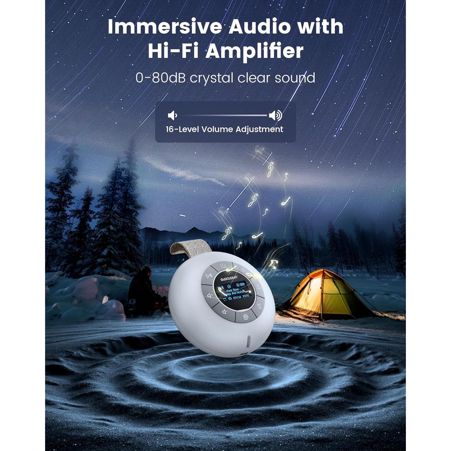 Máquina de Sonido Glocusent N13 - 62 Sonidos, 30h Batería