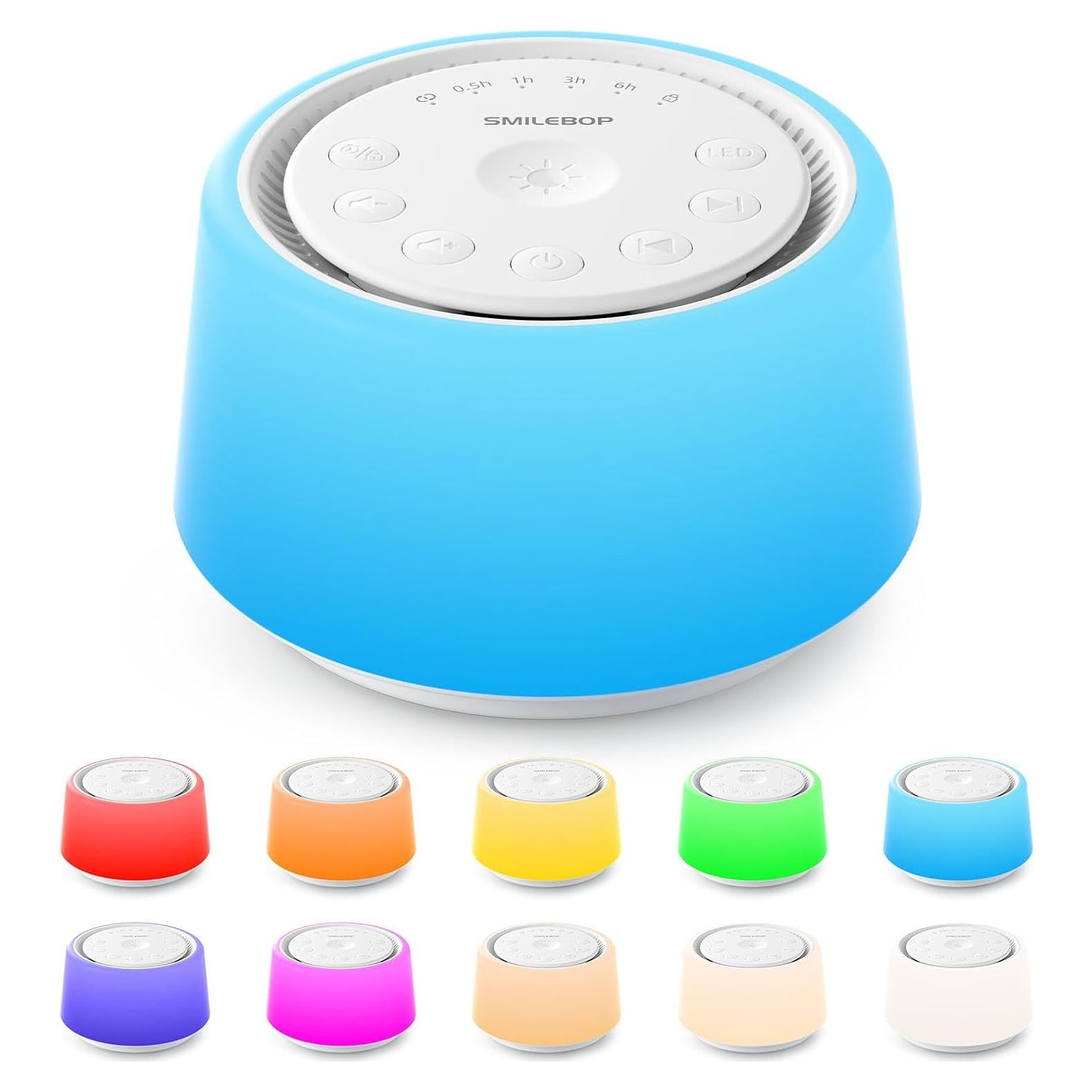 Máquina de Ruido Blanco SMILEBOP B69 con Luz Nocturna 30 Sonidos