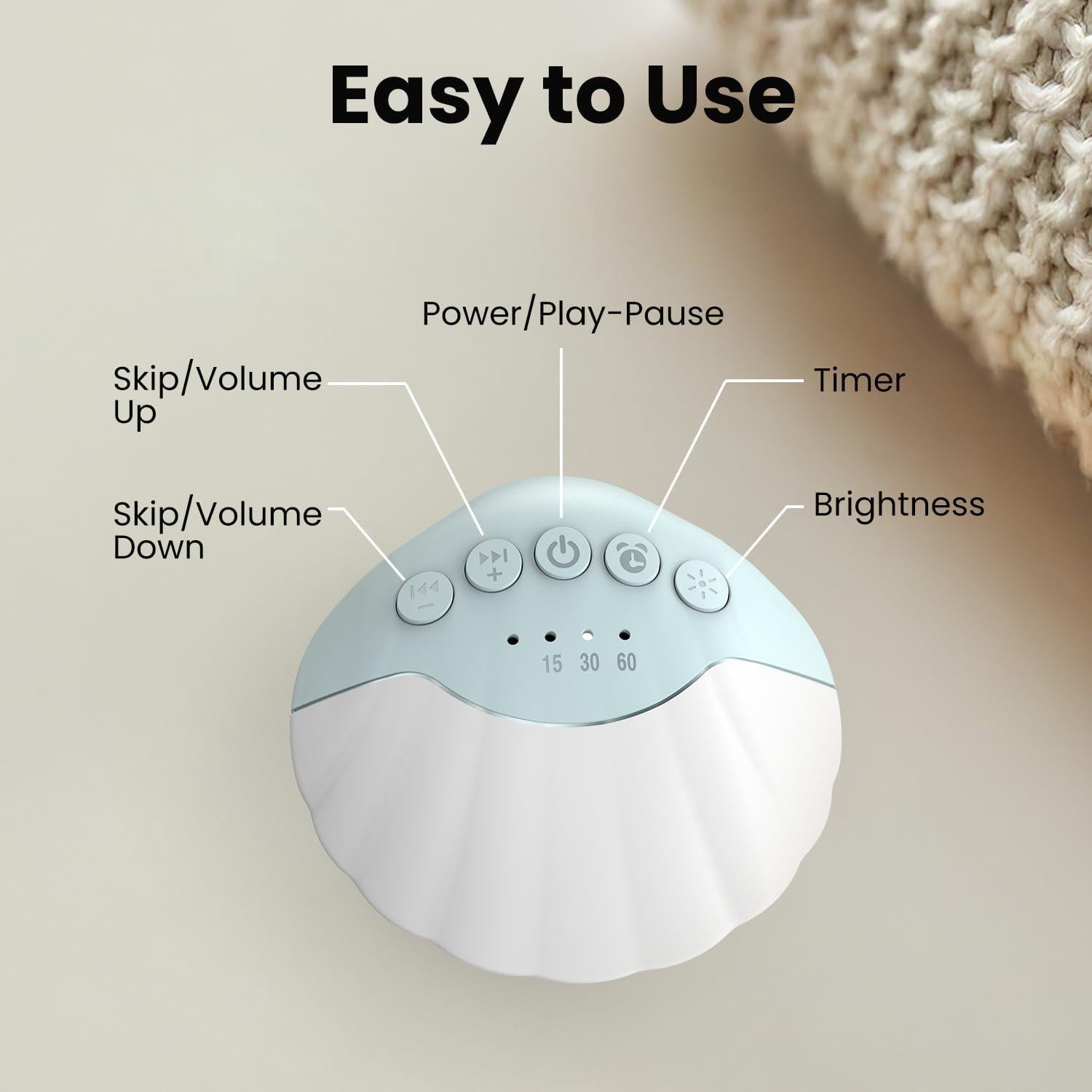 Máquina de Ruido Blanco KIBEE H3 - 12 Sonidos Relajantes