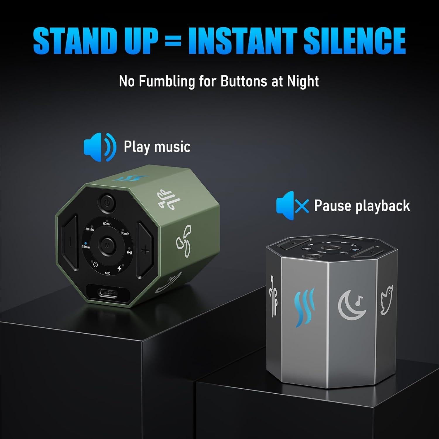 Máquina de Ruido Blanco Electronedge, 8 Sonidos Naturales, Portátil