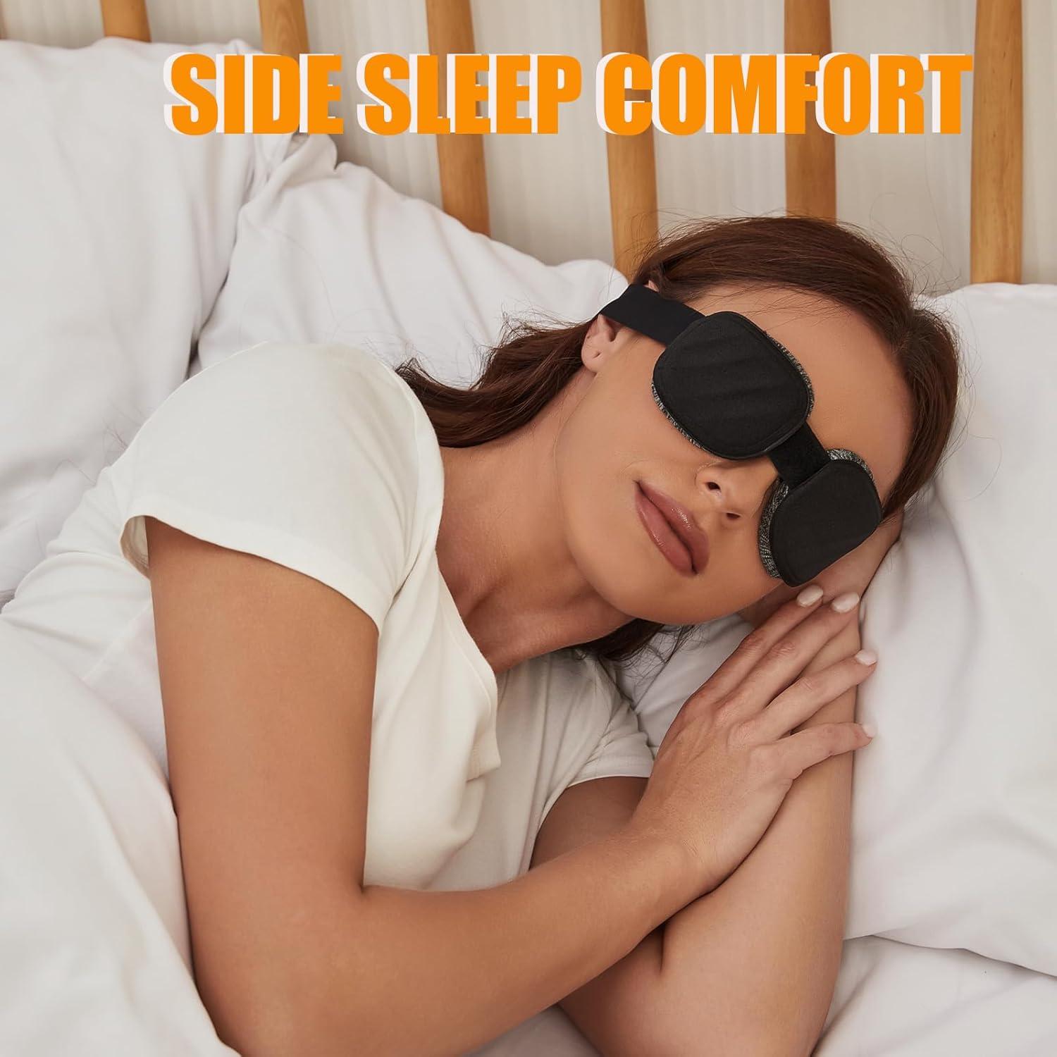 Máscara de Sueño Fismool 100% Opaca Ajustable Negra