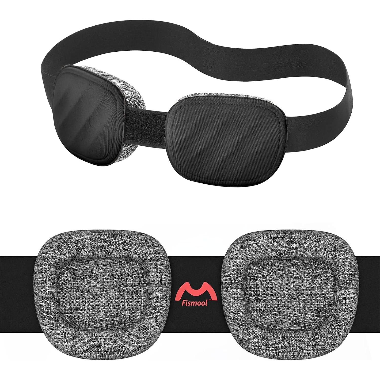 Máscara de Sueño Fismool 100% Opaca Ajustable Negra