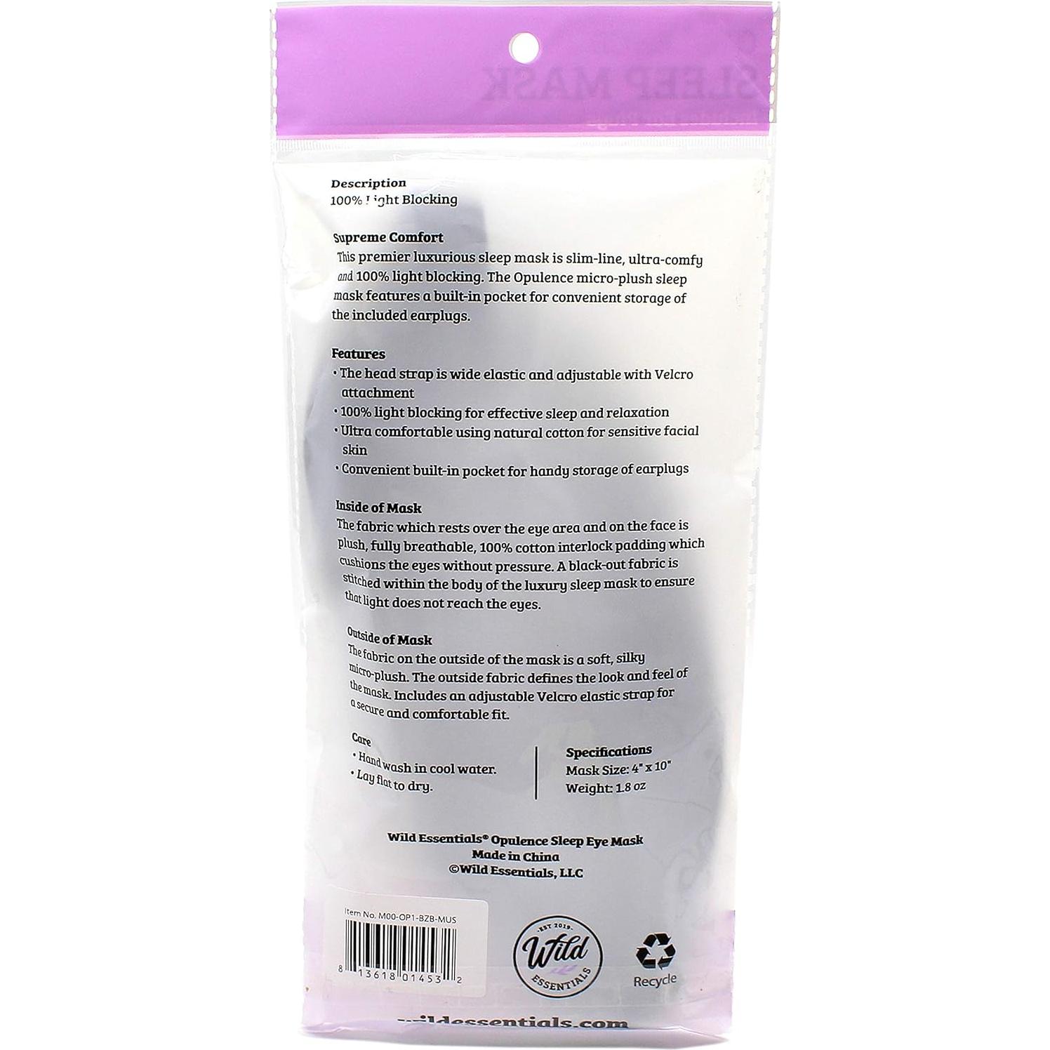 Máscara de Sueño Dream Essentials Opulencia Terciopelo Negro