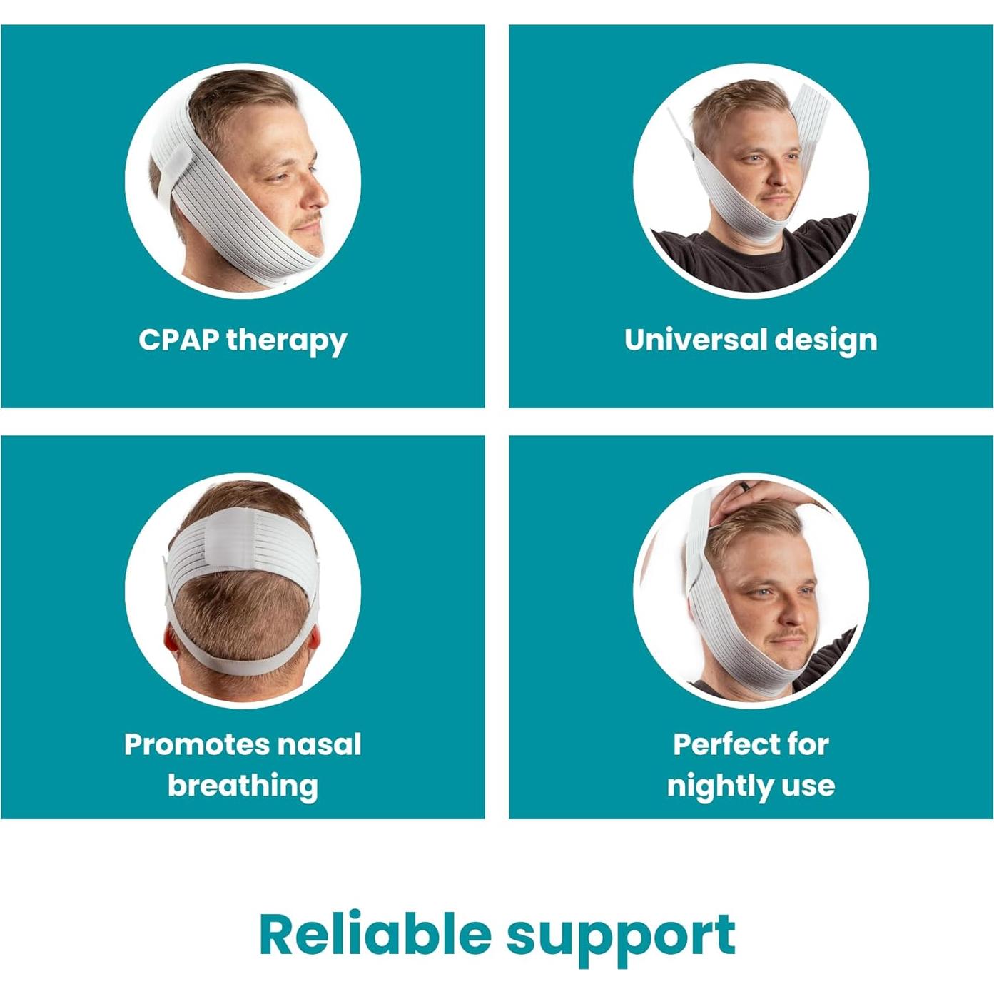 Correa de Barbilla Antisnoring LifeSource Ajustable y Transpirable