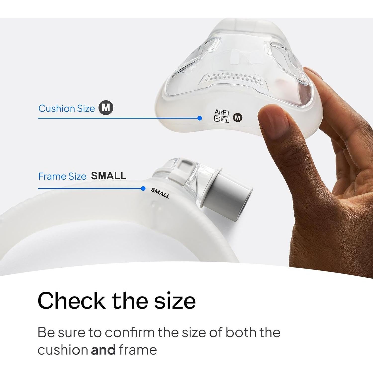 Sistema de Marco CPAP ResMed AirFit F30i - Sin Arnés - Mediano