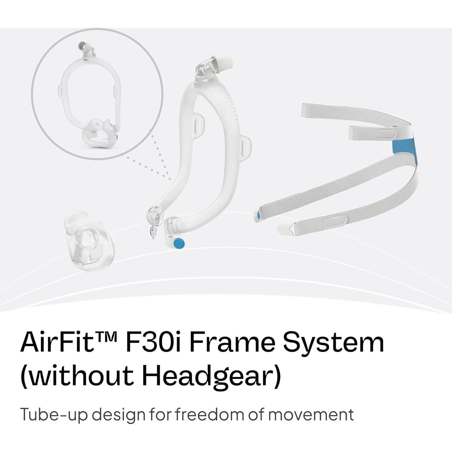 Sistema de Marco CPAP ResMed AirFit F30i - Sin Arnés - Mediano
