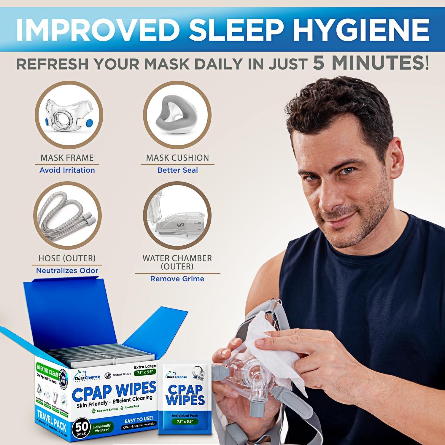 Toallitas de Limpieza CPAP Dura Cleanse - 50 Unidades Aloe Vera