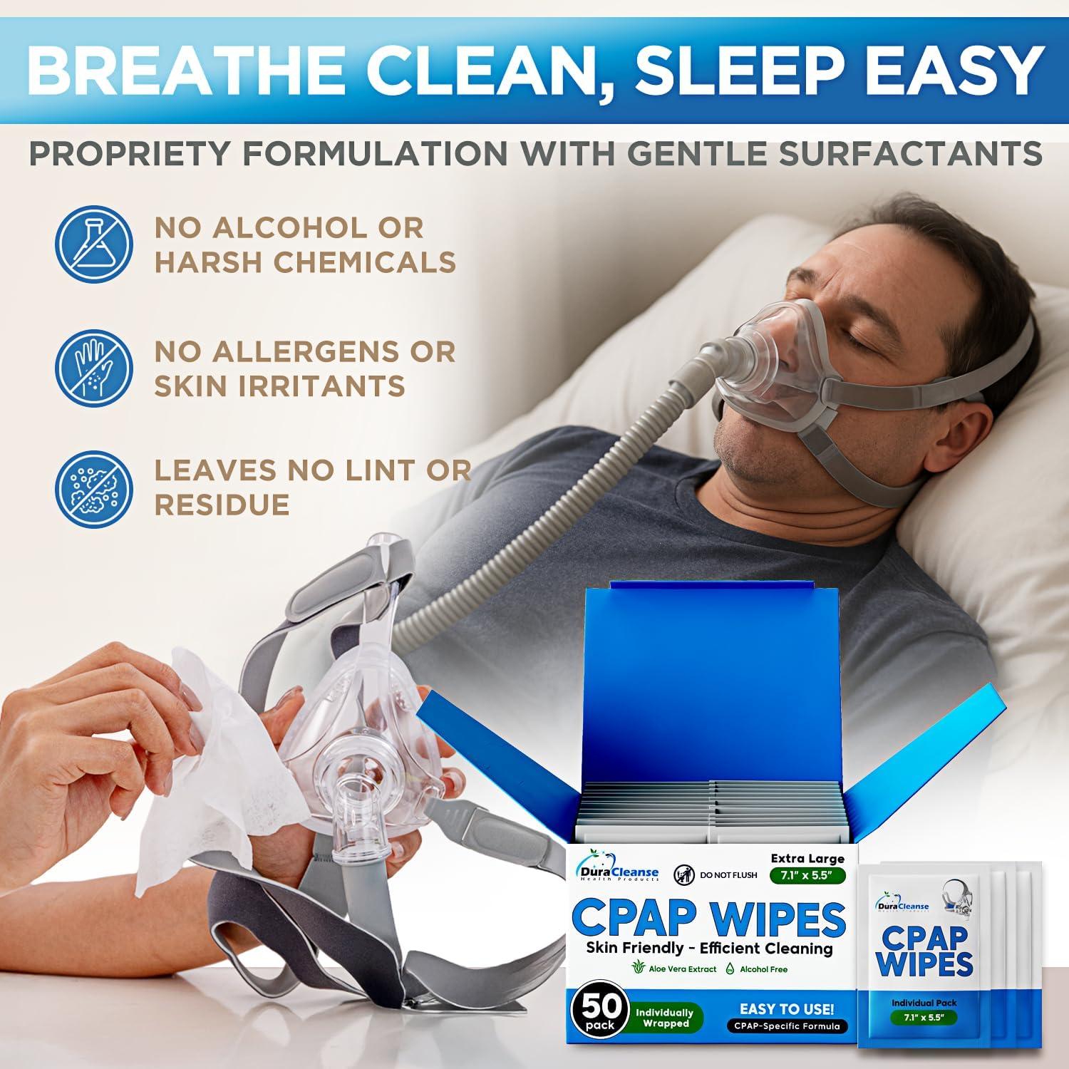 Toallitas de Limpieza CPAP Dura Cleanse - 50 Unidades Aloe Vera
