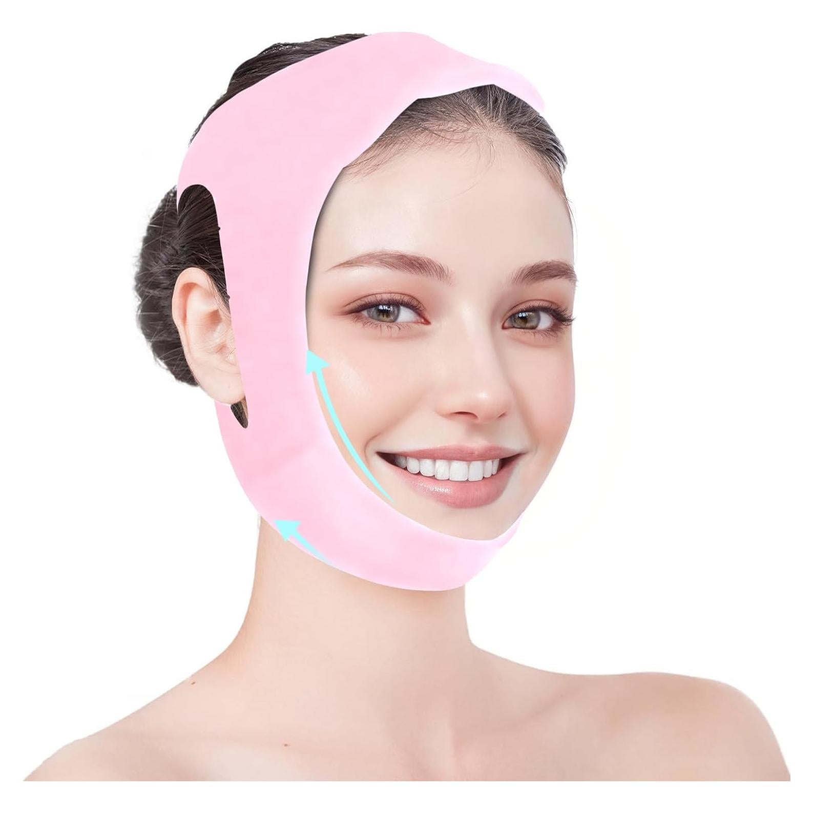 Correa para Barbilla Anti Ronquidos YZWONLY Rosa Ajustable