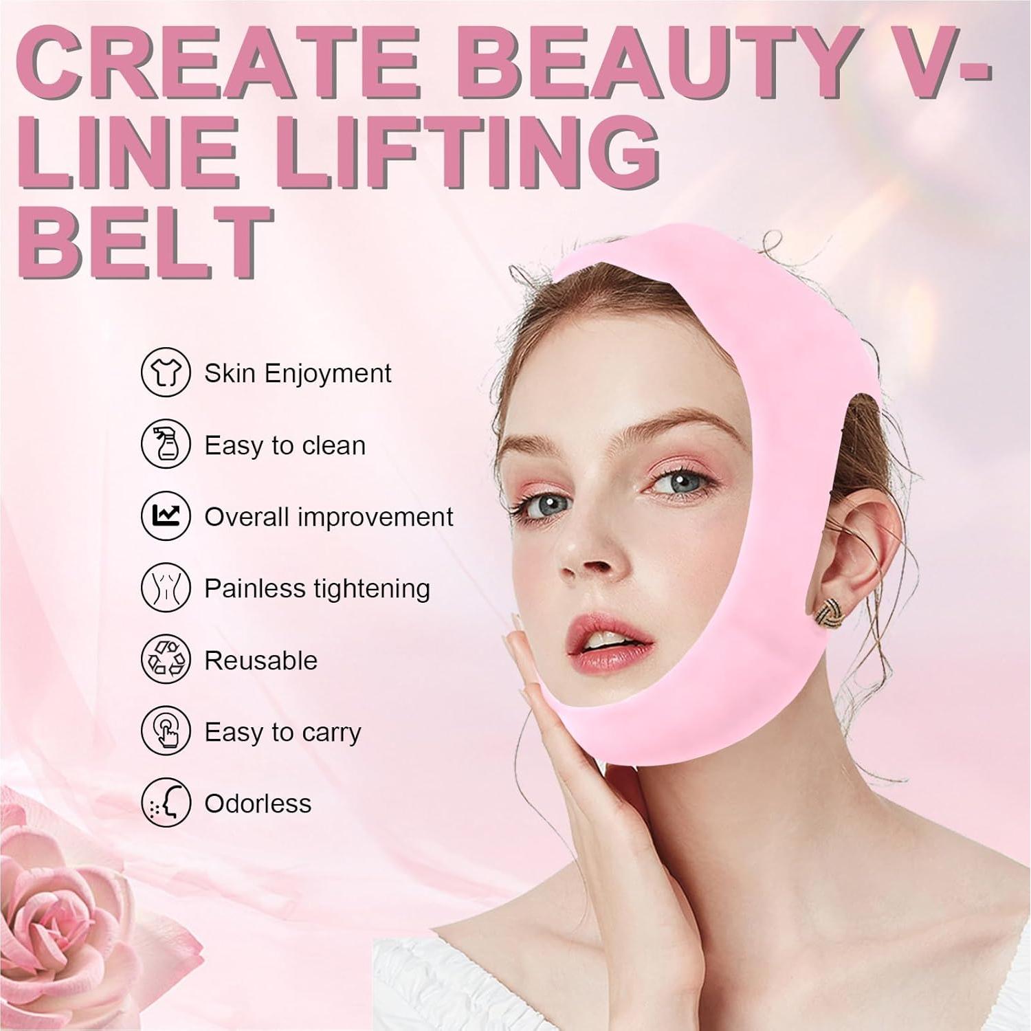 Correa para Barbilla Anti Ronquidos YZWONLY Rosa Ajustable