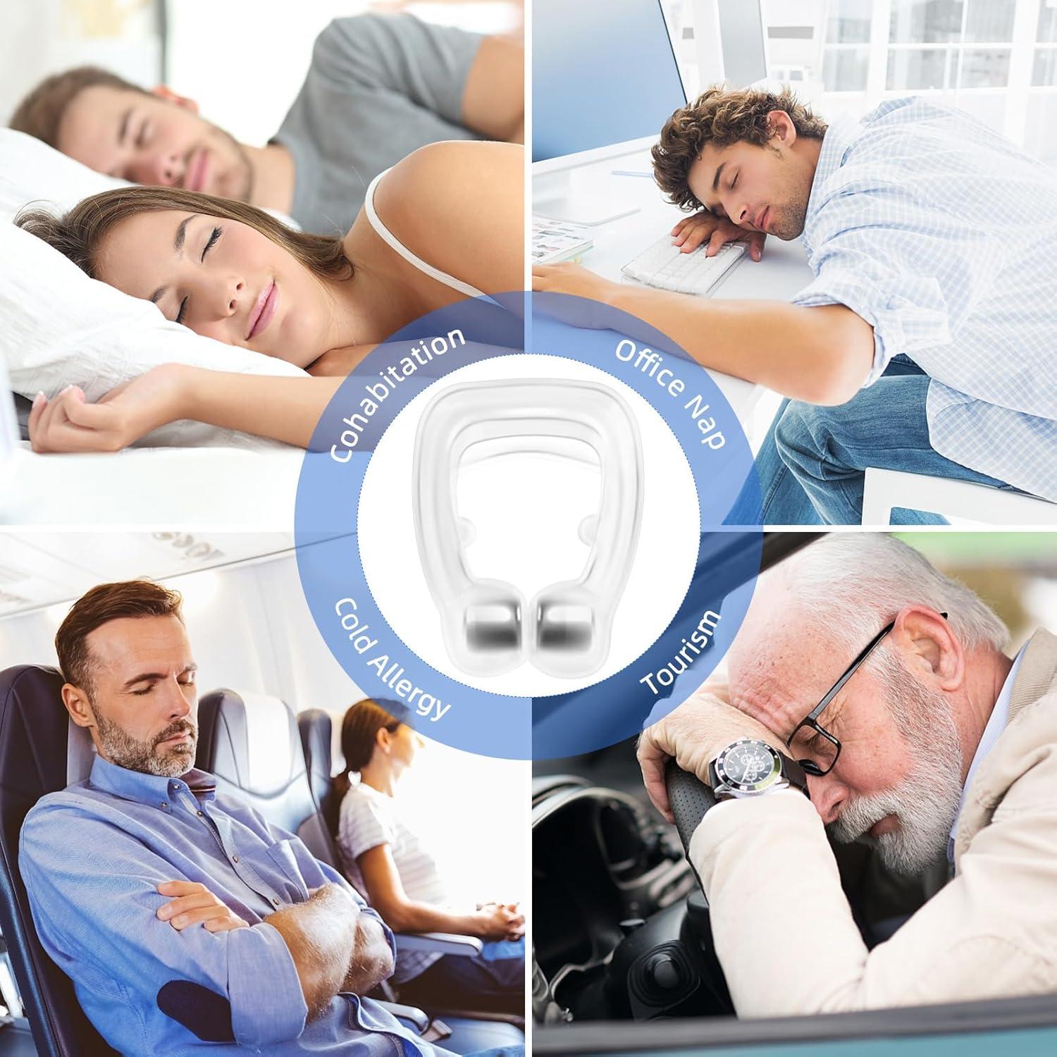 Anti Snoring Devices/Snoring Nose Clip Silicone Magnetic Stop Snoring Solution Snoring Devices for Men and Women 5.7 Inch(8 Pack)